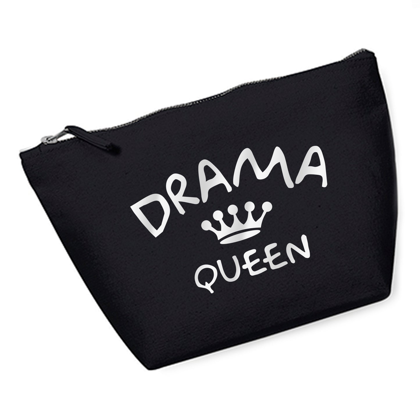 Cosmetic bag (M) 'Drama Queen' cotton canvas