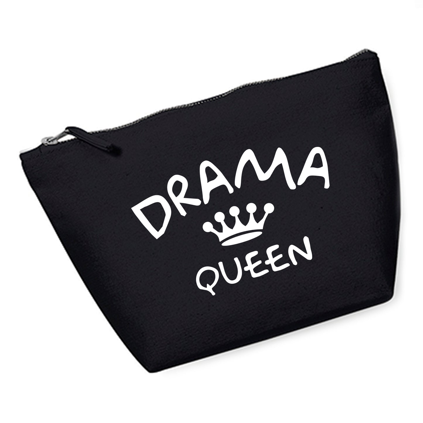 Cosmetic bag (M) 'Drama Queen' cotton canvas