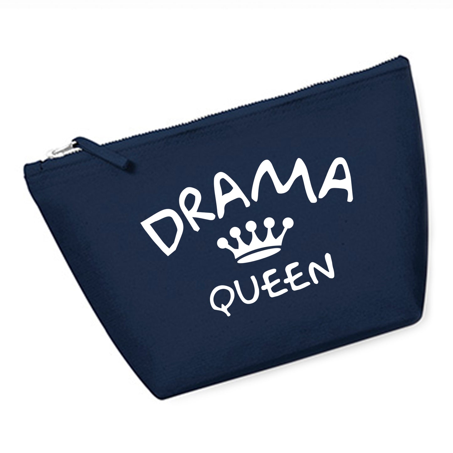 Cosmetic bag (M) 'Drama Queen' cotton canvas