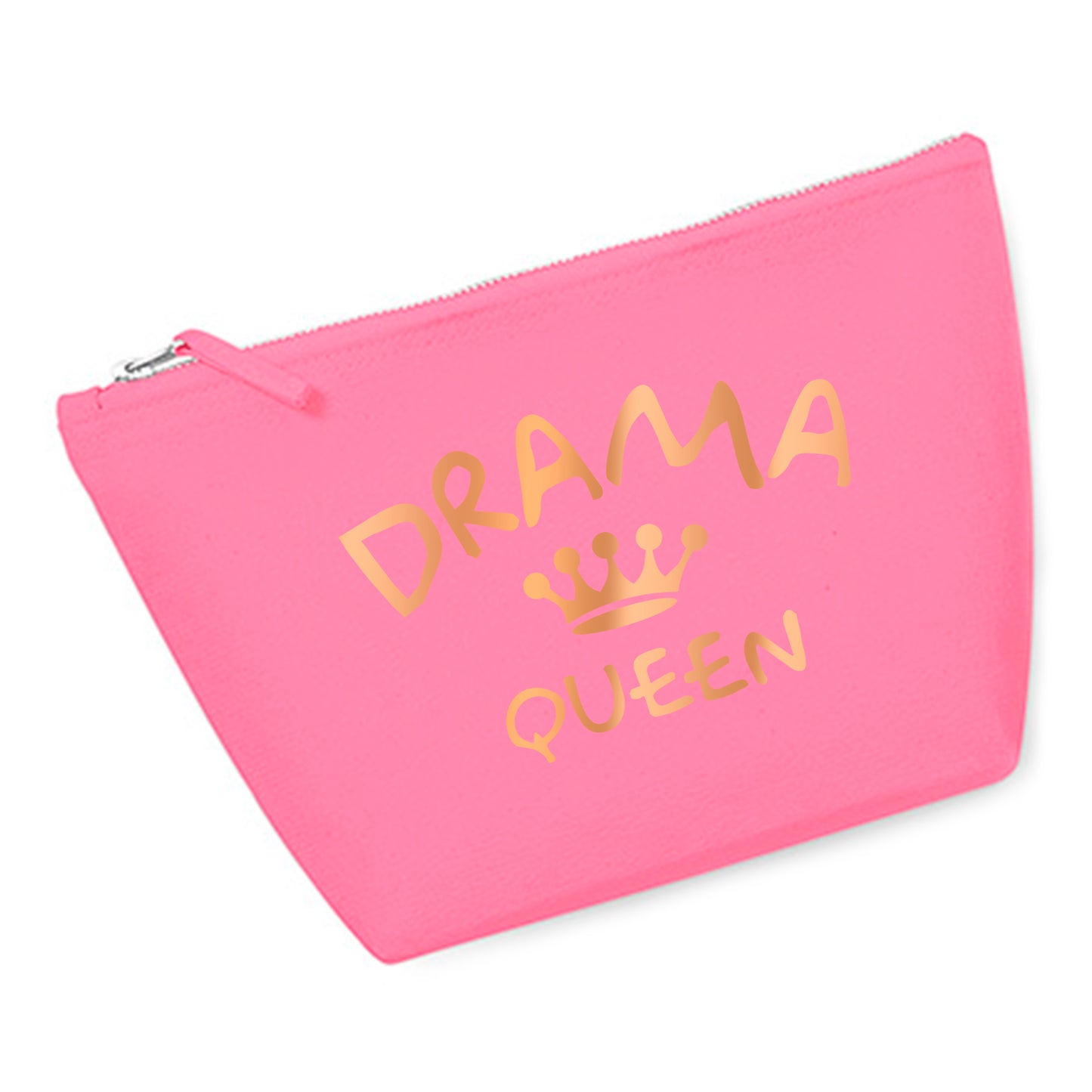 Cosmetic bag (M) 'Drama Queen' cotton canvas
