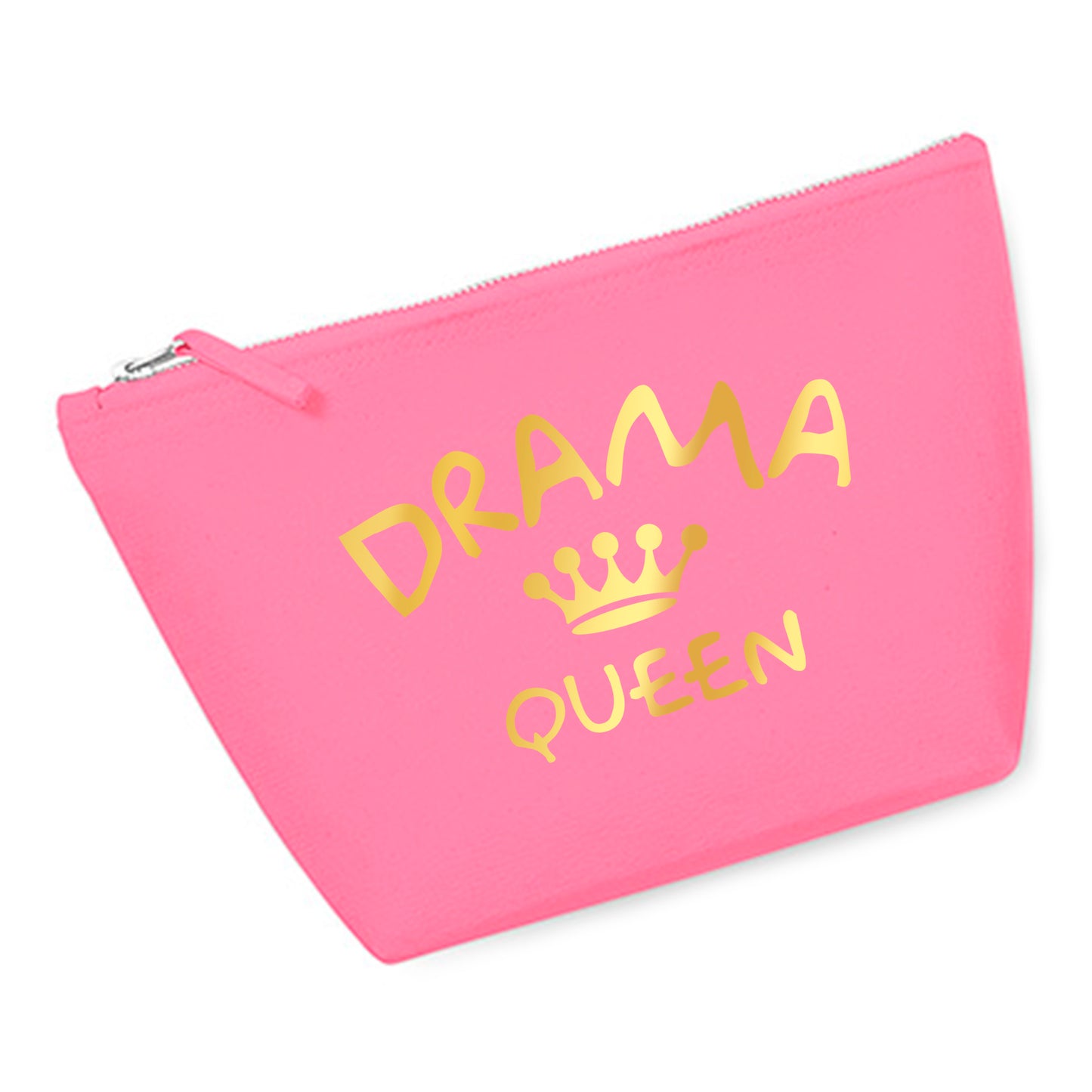 Cosmetic bag (M) 'Drama Queen' cotton canvas