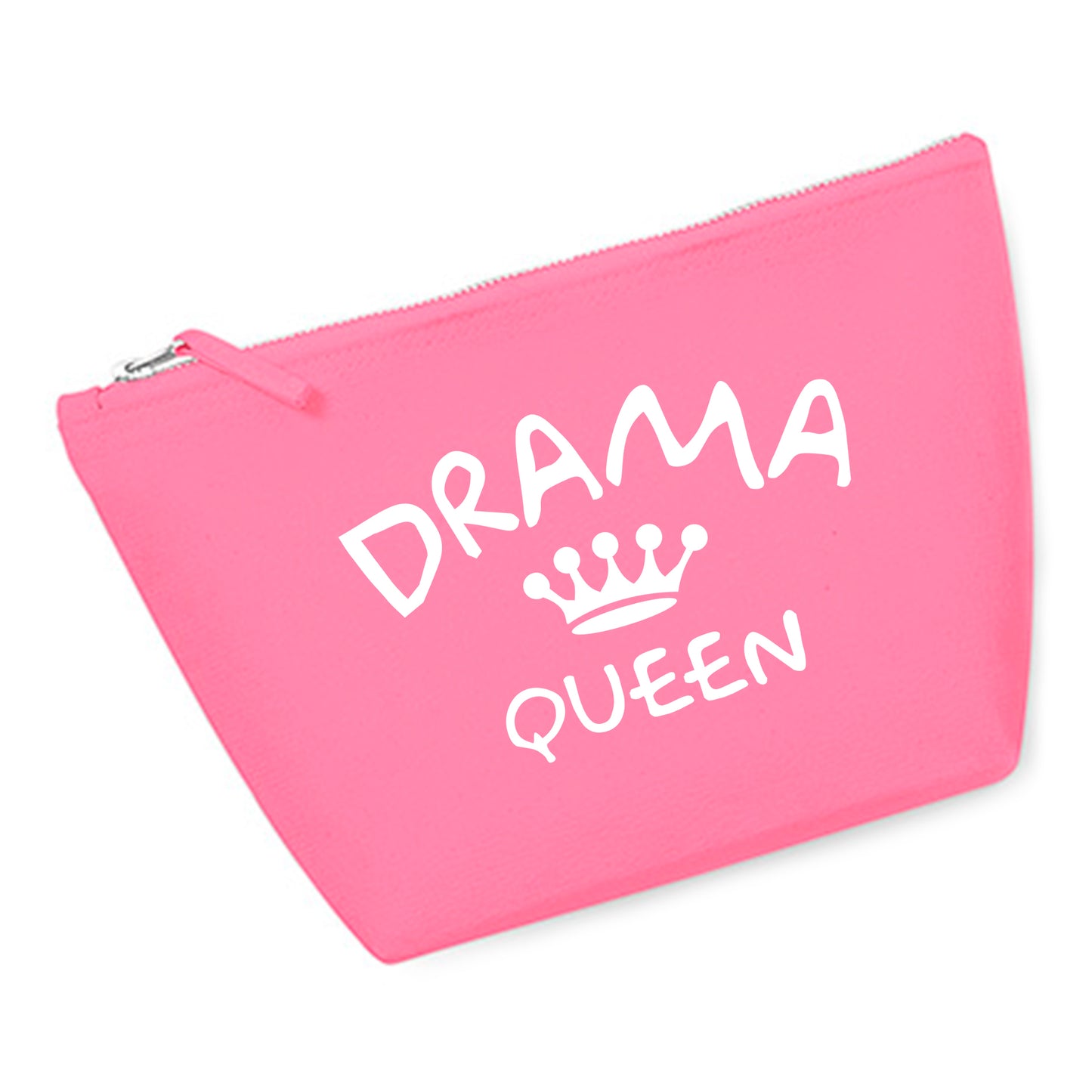 Cosmetic bag (M) 'Drama Queen' cotton canvas