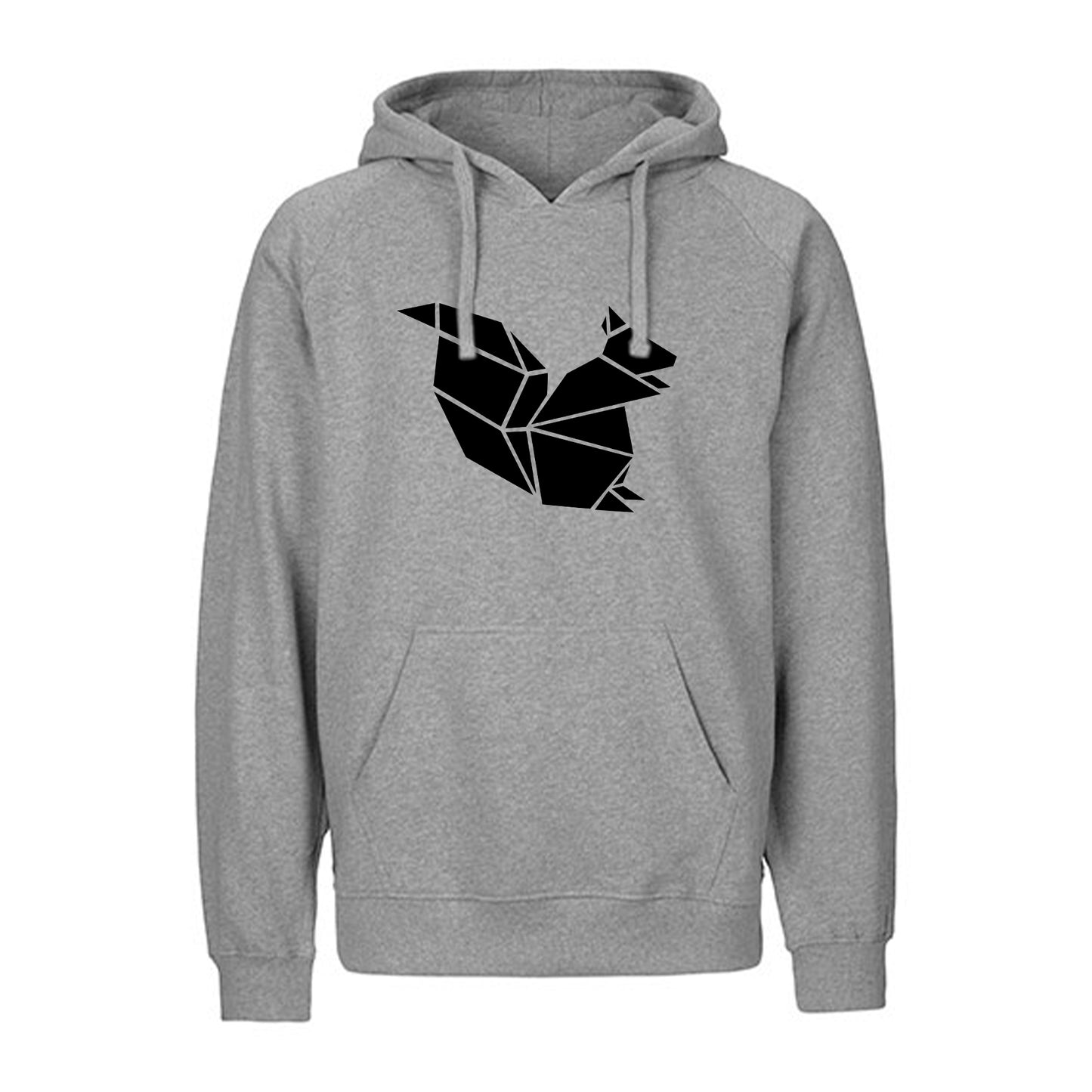 FairTrade hoodie/hoodie 'squirrel origami' 100% organic cotton