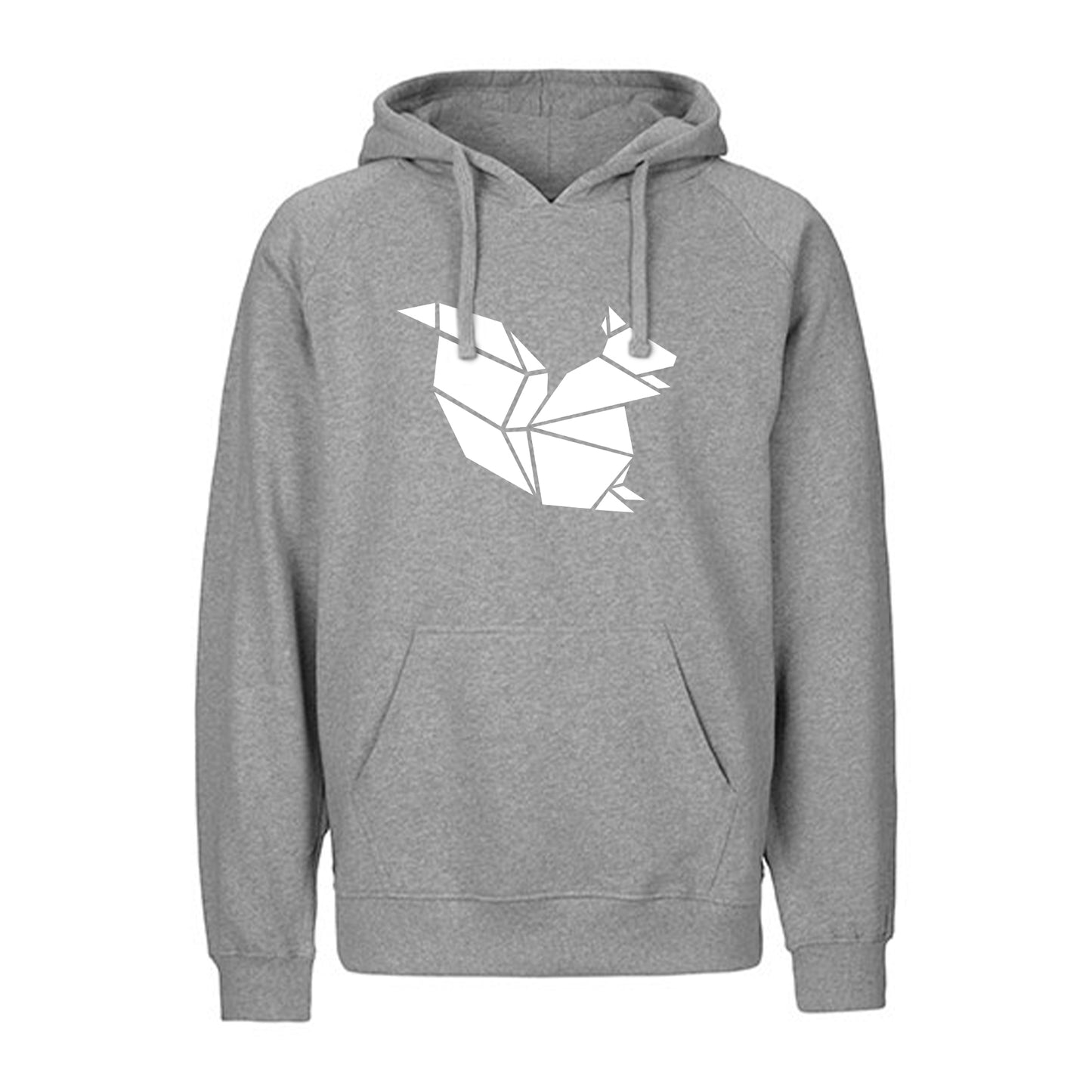 FairTrade hoodie/hoodie 'squirrel origami' 100% organic cotton