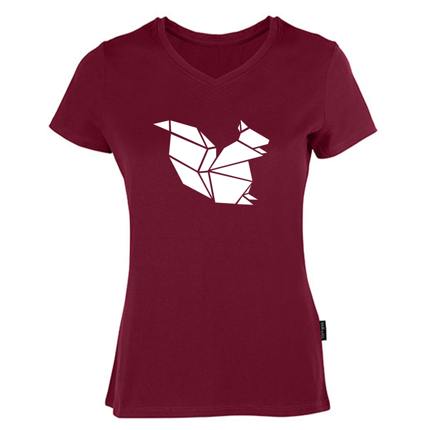 Damen V-Neck T-Shirt / 100% Bio-BW / Motiv: Eichhörnchen