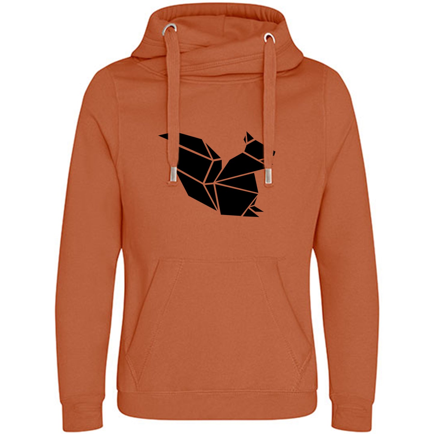 Cross Neck Hoodie/ Pulli / Motiv: Eichhörnchen