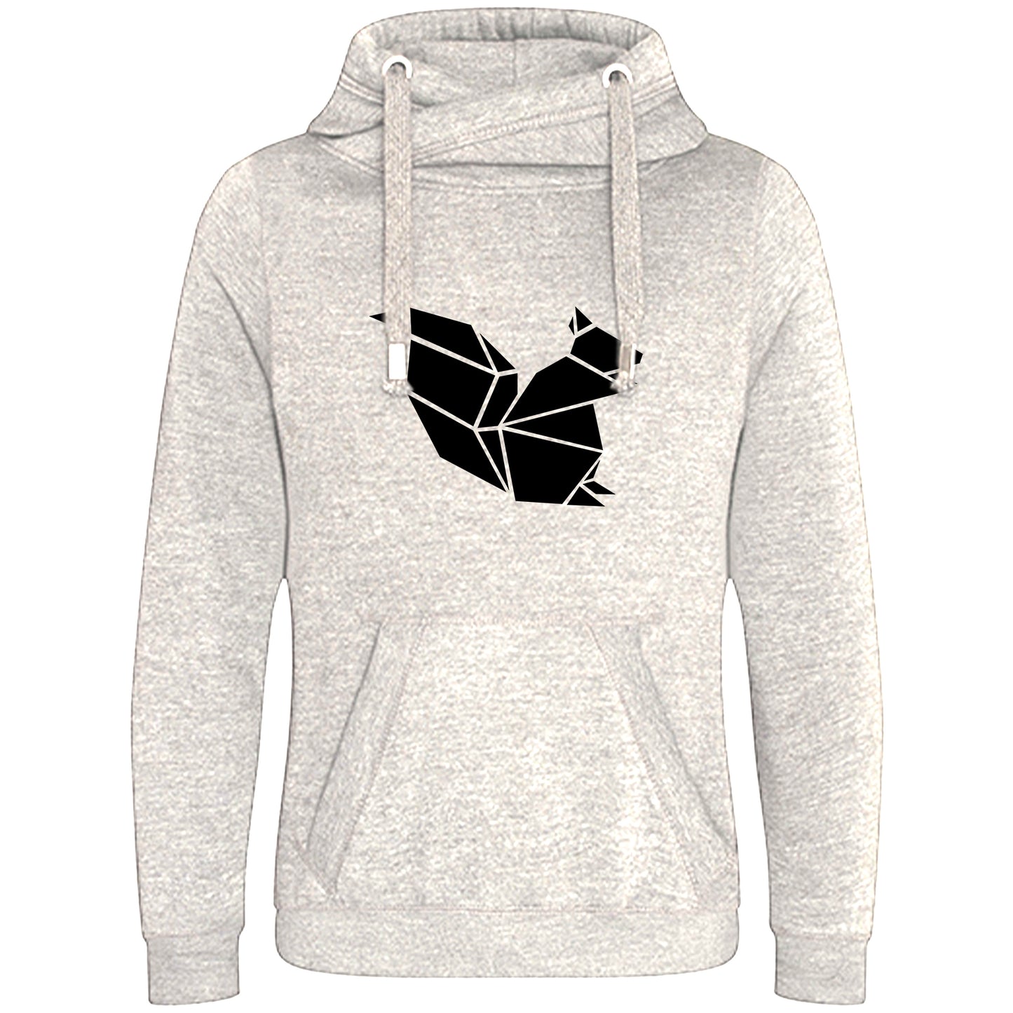 Cross Neck Hoodie/ Pulli / Motiv: Eichhörnchen