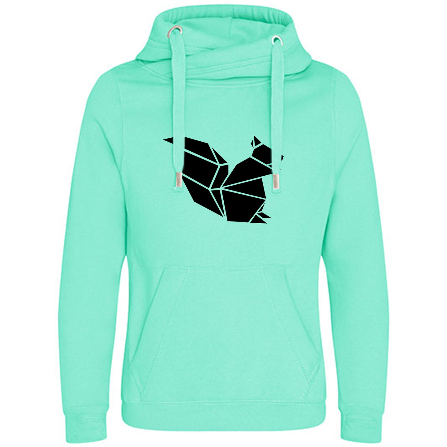 Cross Neck Hoodie/ Pulli / Motiv: Eichhörnchen