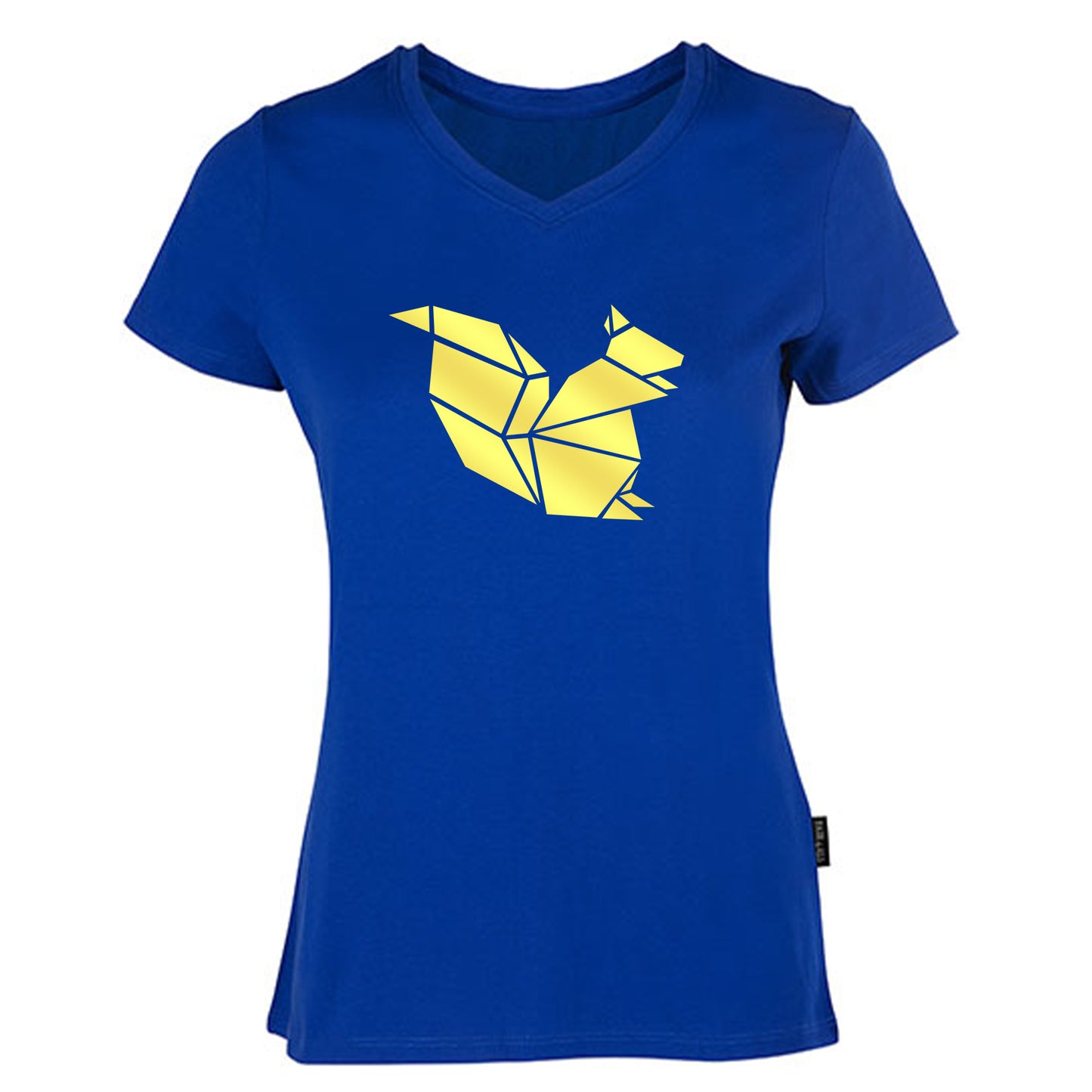 Damen V-Neck T-Shirt / 100% Bio-BW / Motiv: Eichhörnchen
