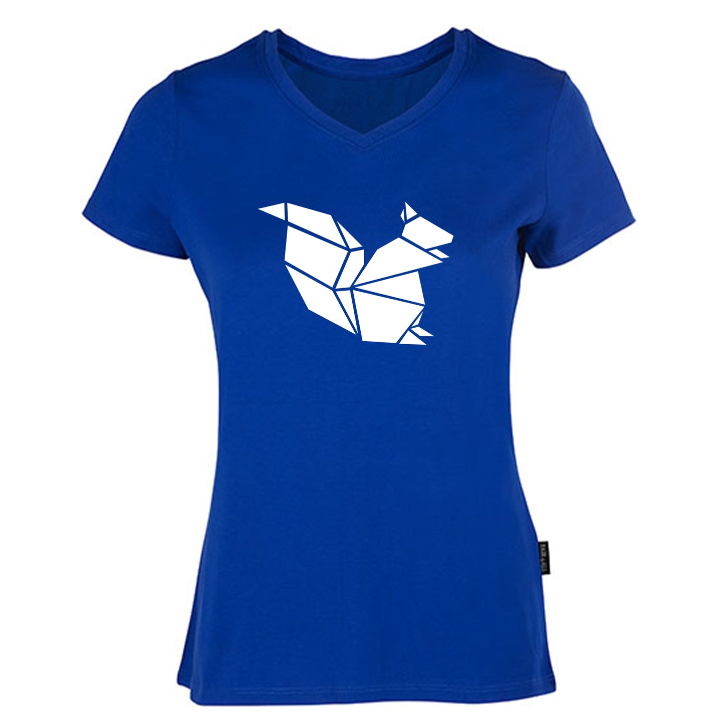 Damen V-Neck T-Shirt / 100% Bio-BW / Motiv: Eichhörnchen