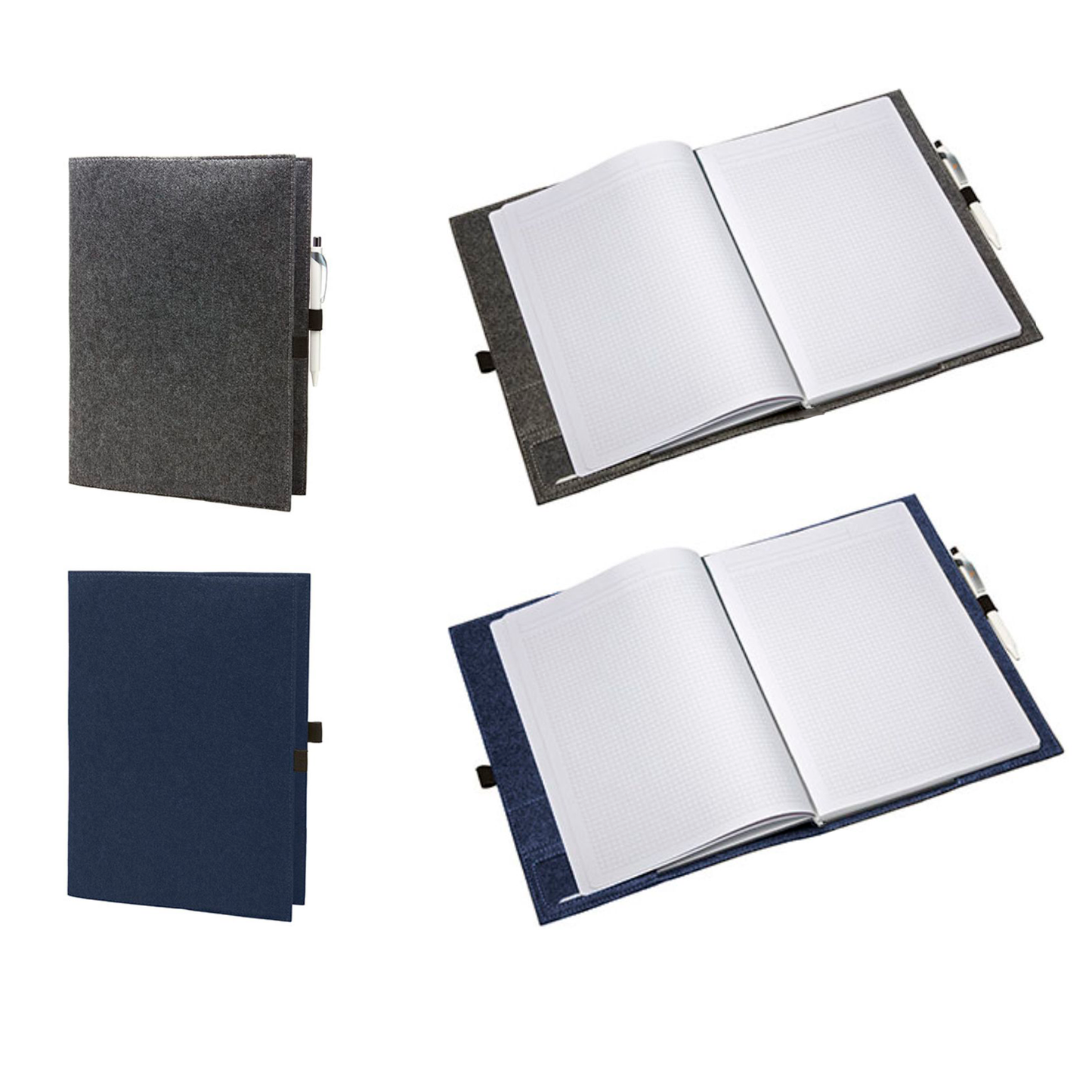 Felt sleeve/envelope for A4 notebook - 'Nö-Comigfigur'