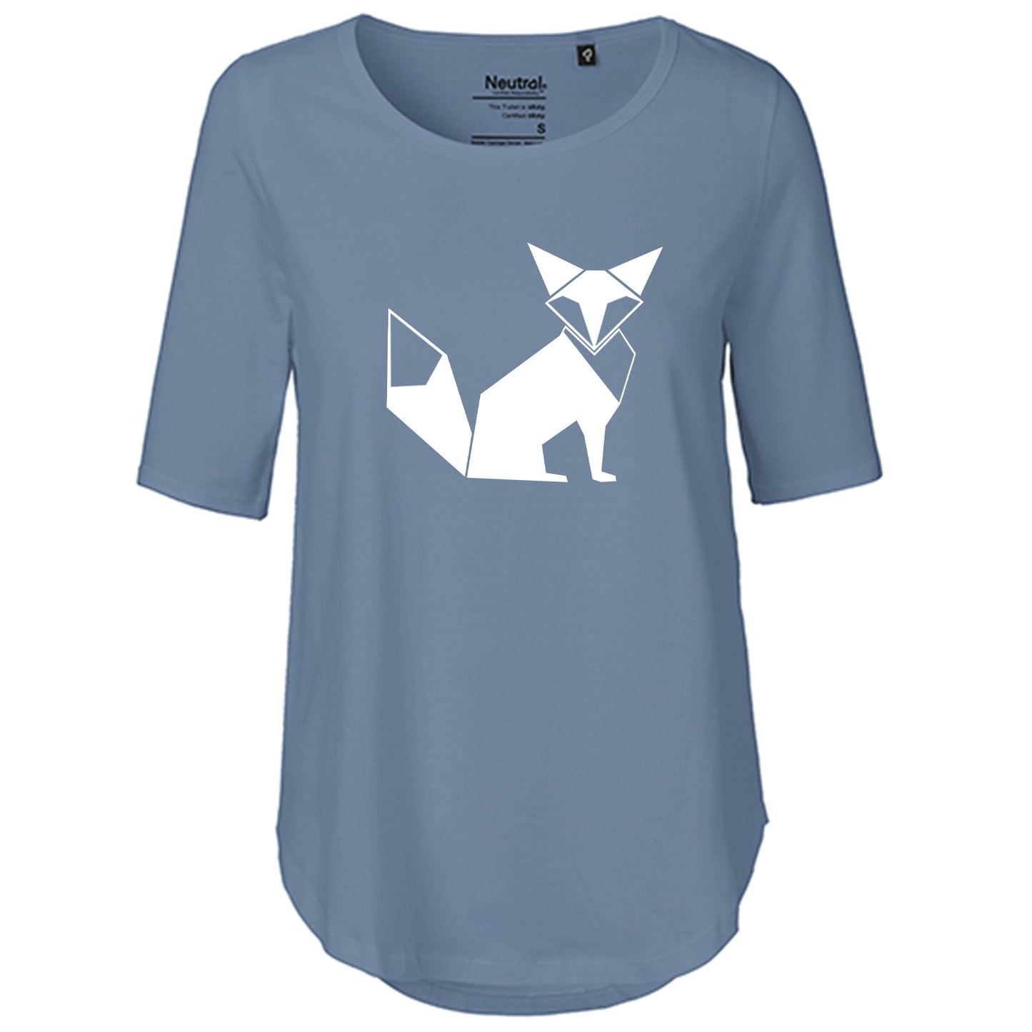 T-Shirt Damen FairTrade Oversized Half Sleeve "Fuchs origami"