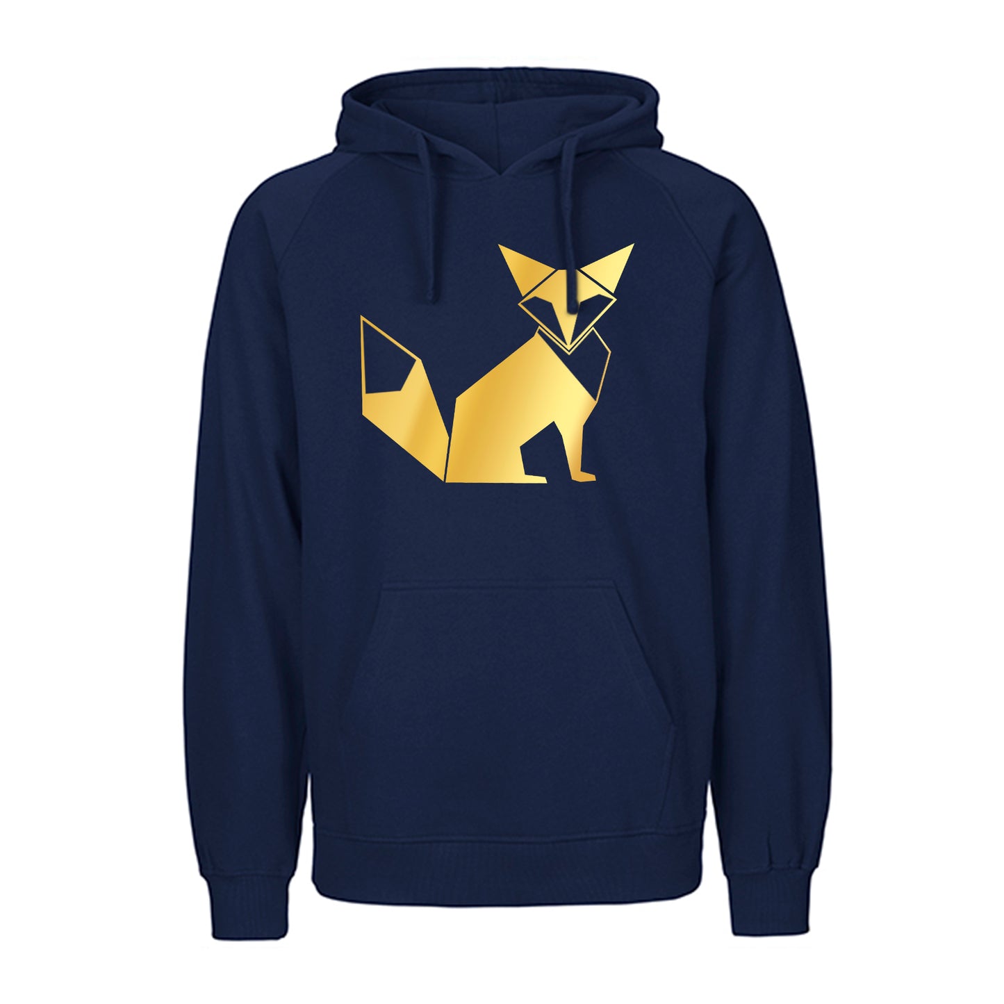 FairTrade hoodie/hoodie 'Fuchs origami' 100% organic cotton