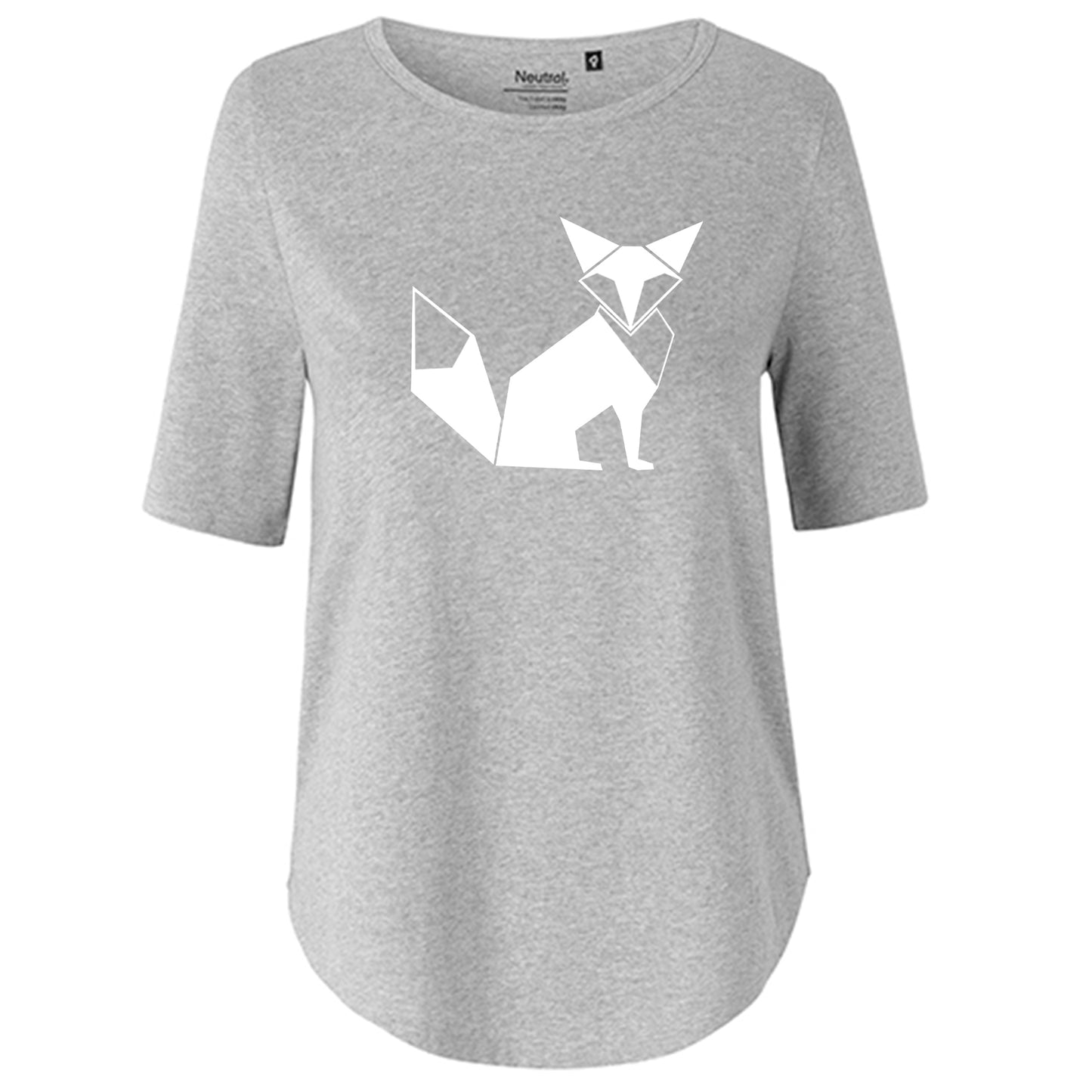 T-Shirt Damen FairTrade Oversized Half Sleeve "Fuchs origami"
