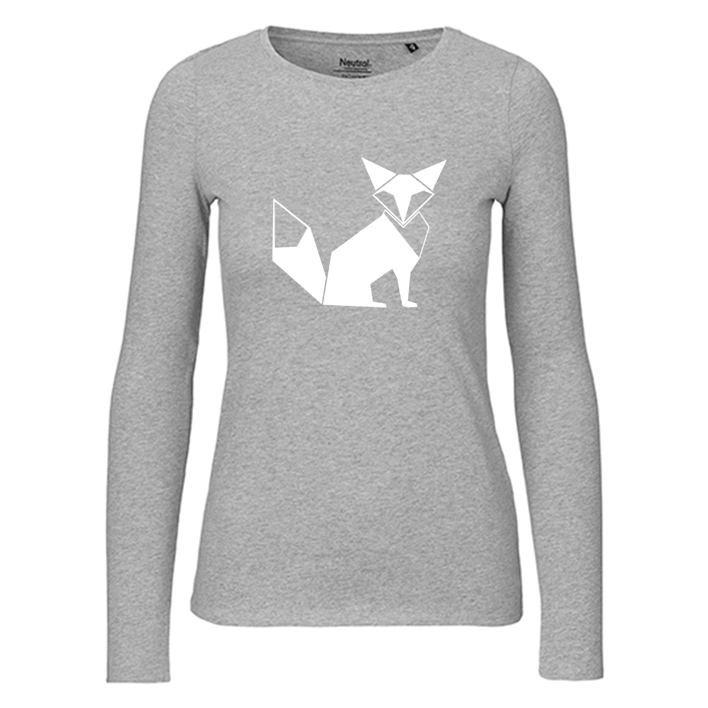 Damen FairTrade Longsleeve "Fuchs - origami" 100% BioBaumwolle und aus nachhaltiger Produktion