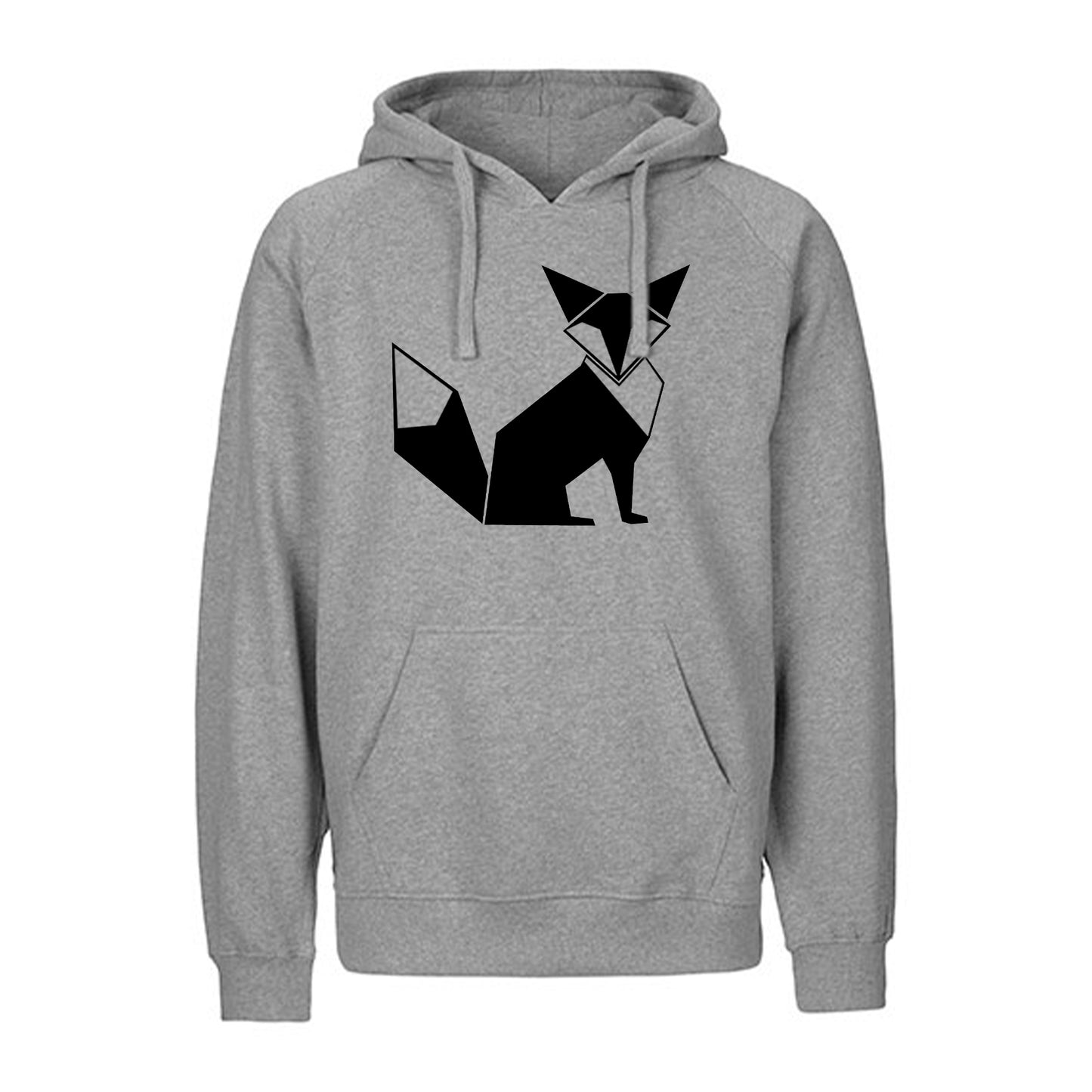 FairTrade hoodie/hoodie 'Fuchs origami' 100% organic cotton