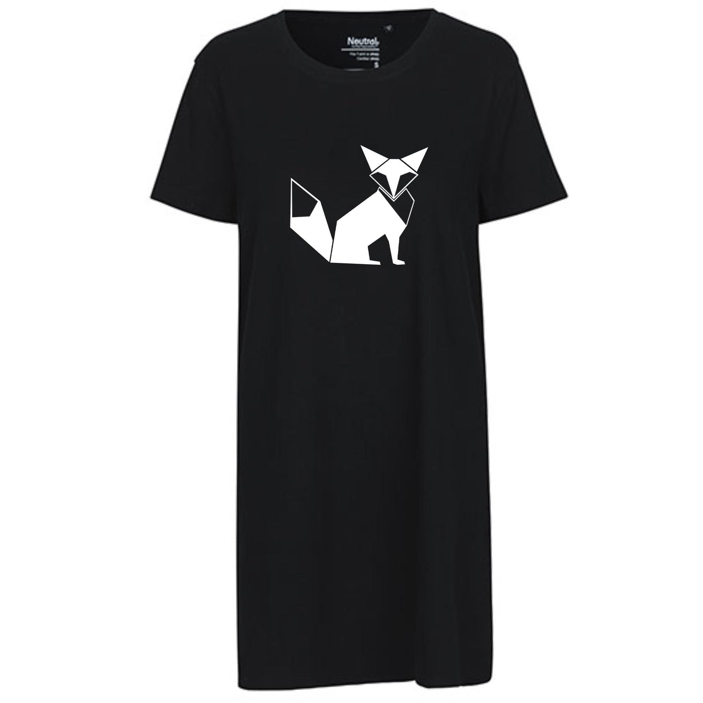 Ladies´ Long Length T-Shirt | 'Fuchs origami' | Bio-BW
