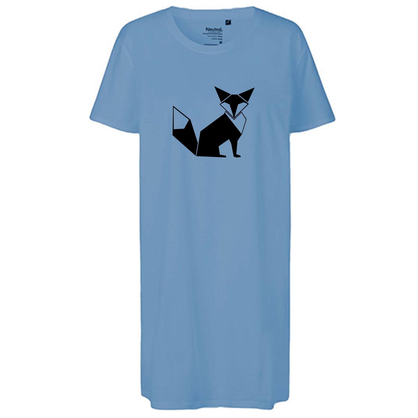Ladies´ Long Length T-Shirt | 'Fuchs origami' | Bio-BW