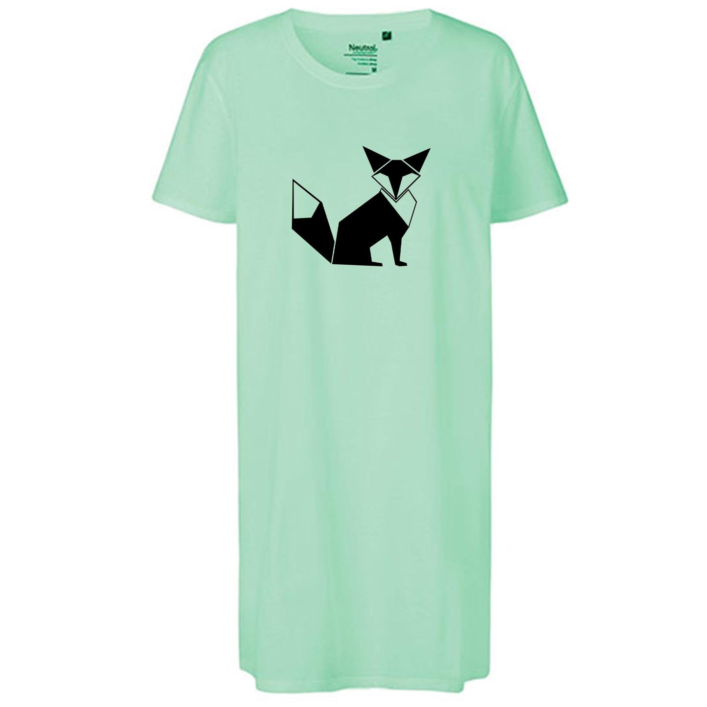 Ladies´ Long Length T-Shirt | 'Fuchs origami' | Bio-BW