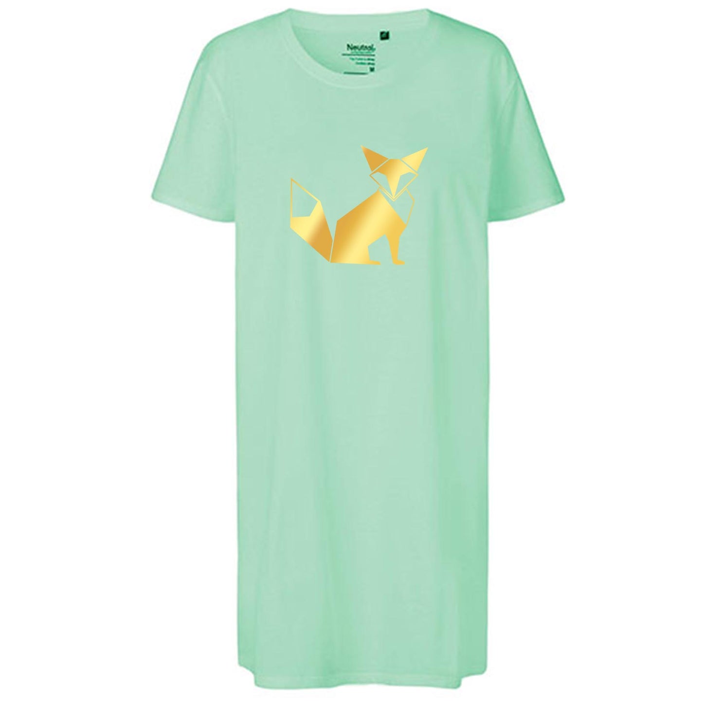 Ladies´ Long Length T-Shirt | 'Fuchs origami' | Bio-BW