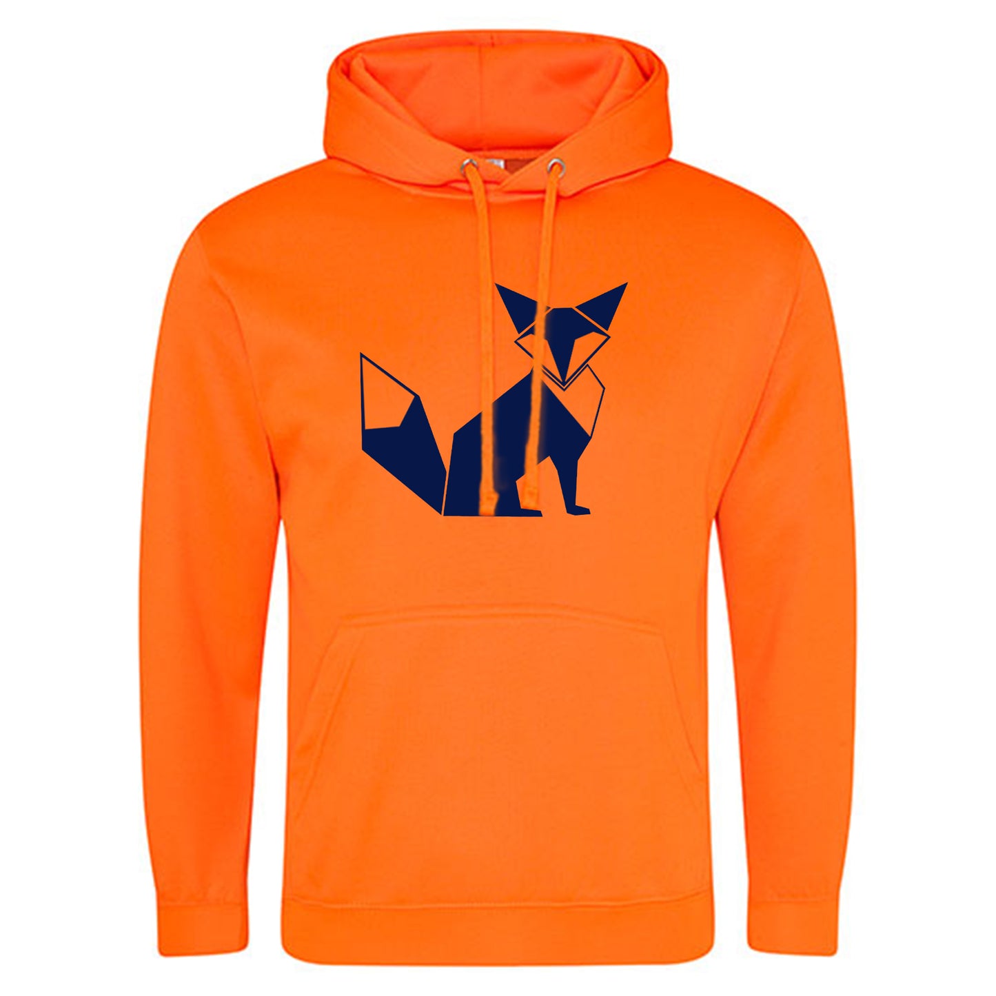 Electric Hoodie / Neon Kapuzenpulli / Motiv: Fuchs origami