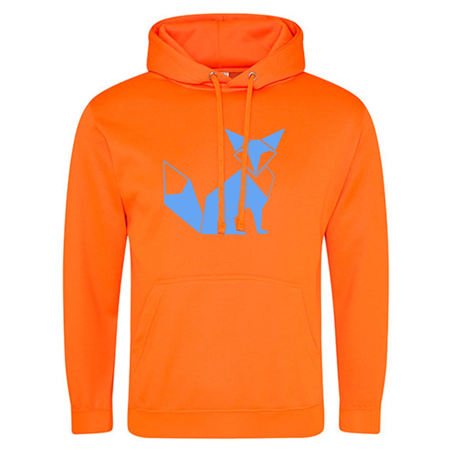 Electric Hoodie / Neon Kapuzenpulli / Motiv: Fuchs origami