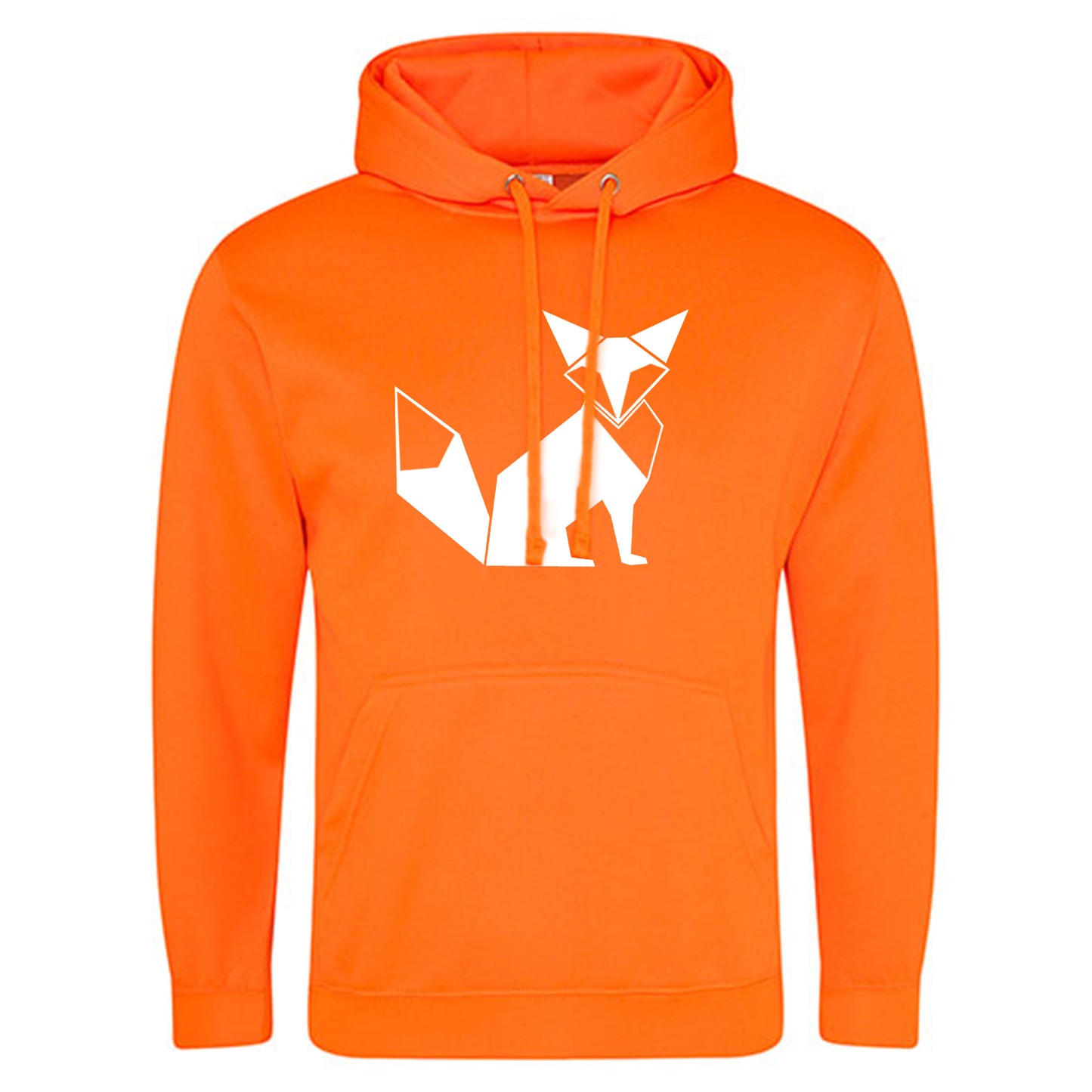 Electric Hoodie / Neon Kapuzenpulli / Motiv: Fuchs origami