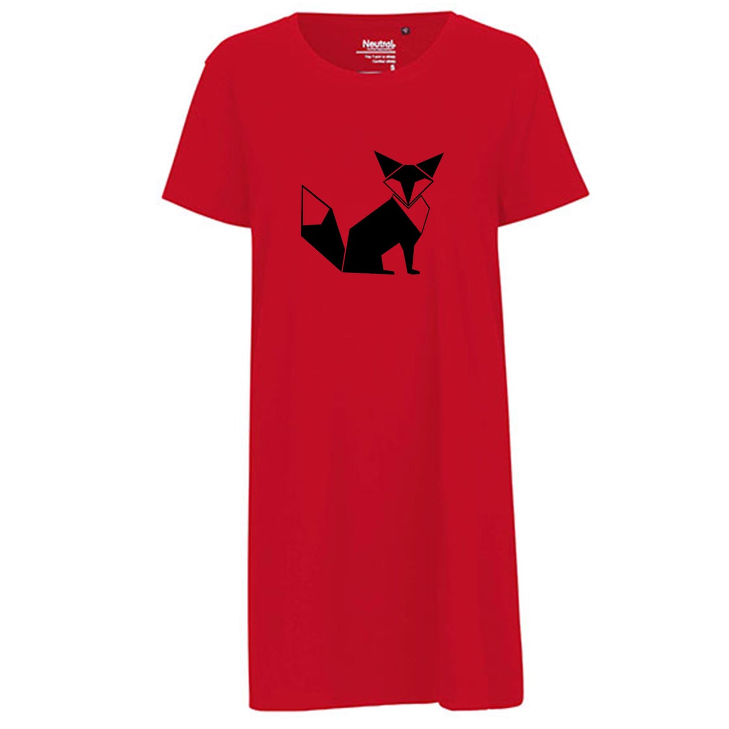 Ladies´ Long Length T-Shirt | 'Fuchs origami' | Bio-BW