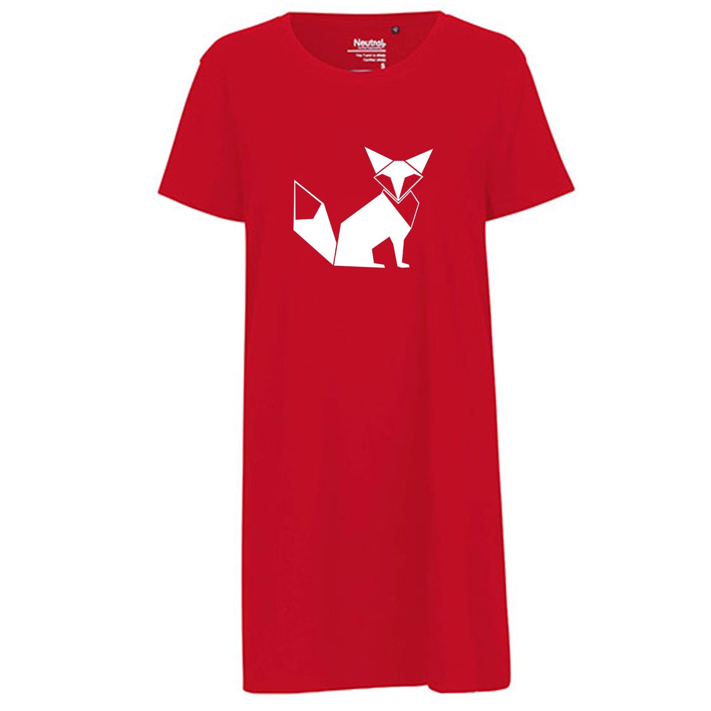 Ladies´ Long Length T-Shirt | 'Fuchs origami' | Bio-BW