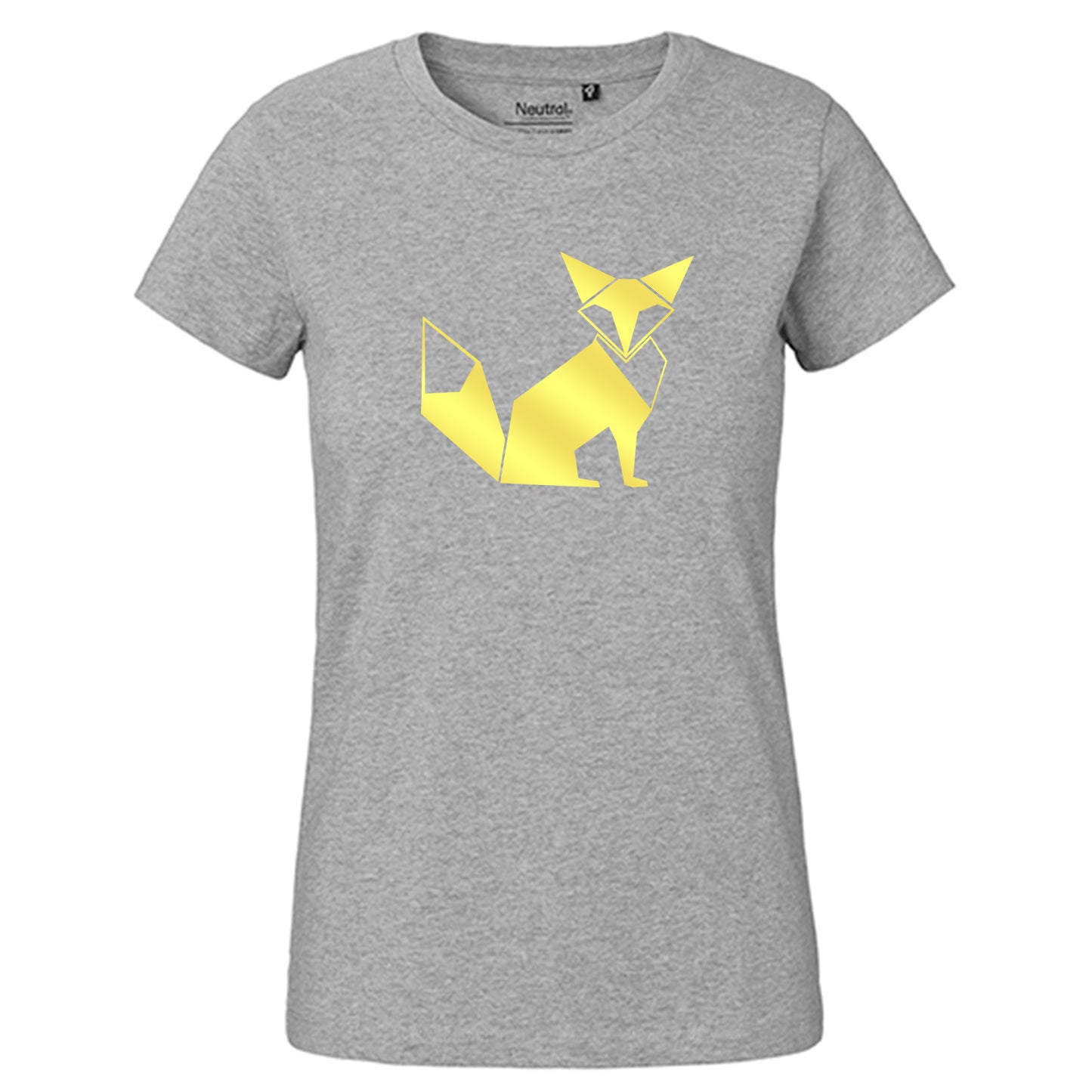 Fair-Trade Damen T-Shirt "Fuchs origami"100% Bio-Baumwolle