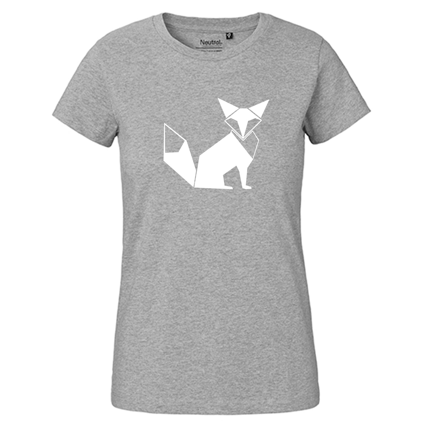 Fair-Trade Damen T-Shirt "Fuchs origami"100% Bio-Baumwolle