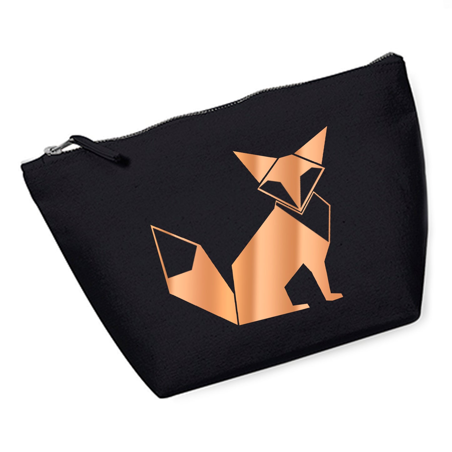 Cosmetic bag (M) 'Fuchs origami' cotton canvas