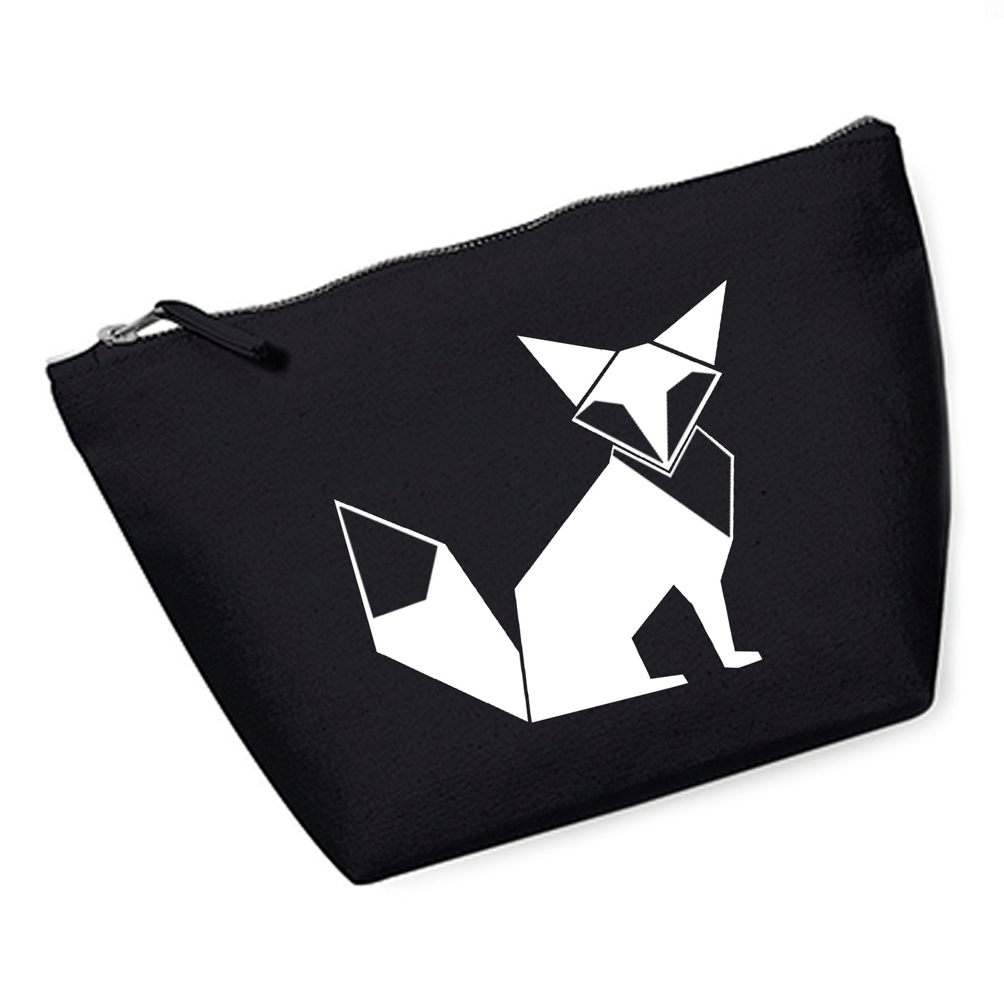 Cosmetic bag (M) 'Fuchs origami' cotton canvas