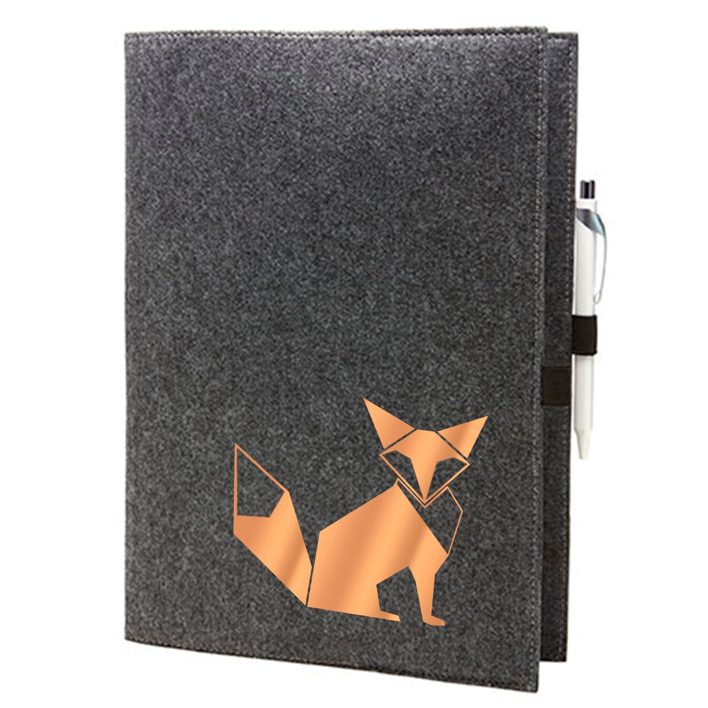 Felt sleeve/envelope for A4 notebook - 'Fuchs origami'