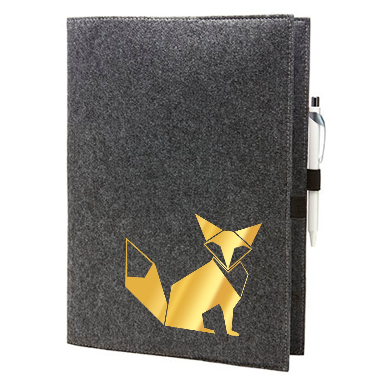 Felt sleeve/envelope for A4 notebook - 'Fuchs origami'