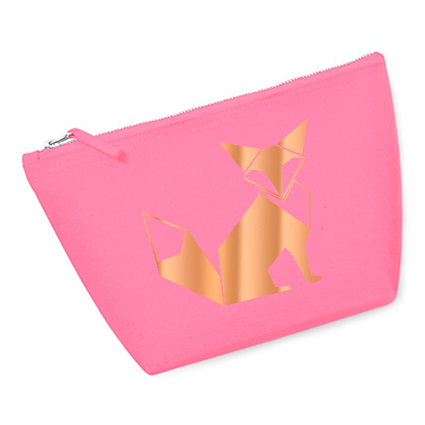 Cosmetic bag (M) 'Fuchs origami' cotton canvas