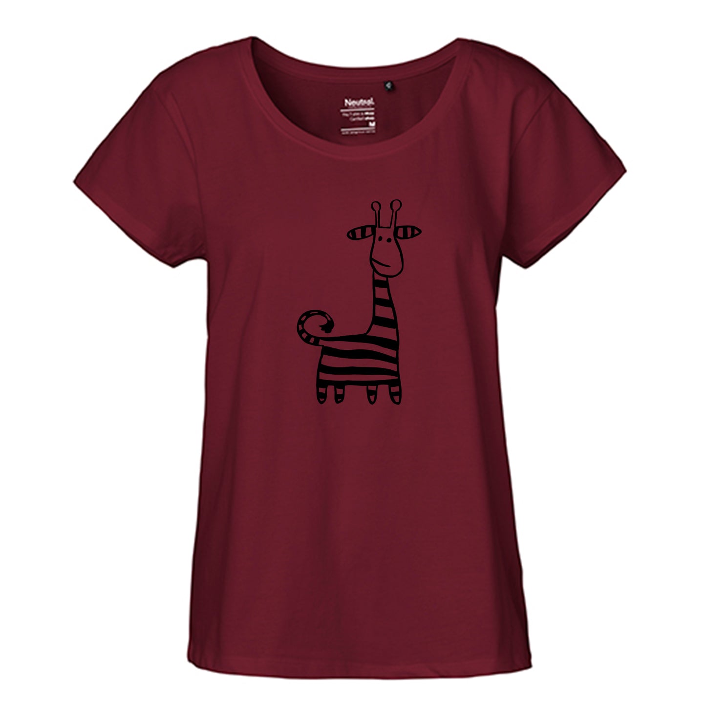 FairTrade Loose Fit Ladies T-Shirt 'Nö- Comicfigur' organic cotton
