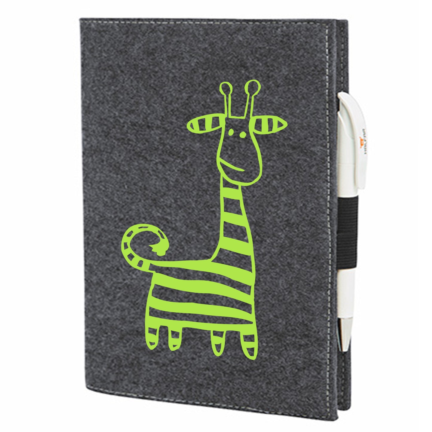 Felt sleeve/envelope for A4 notebook - 'Good Friends ...'