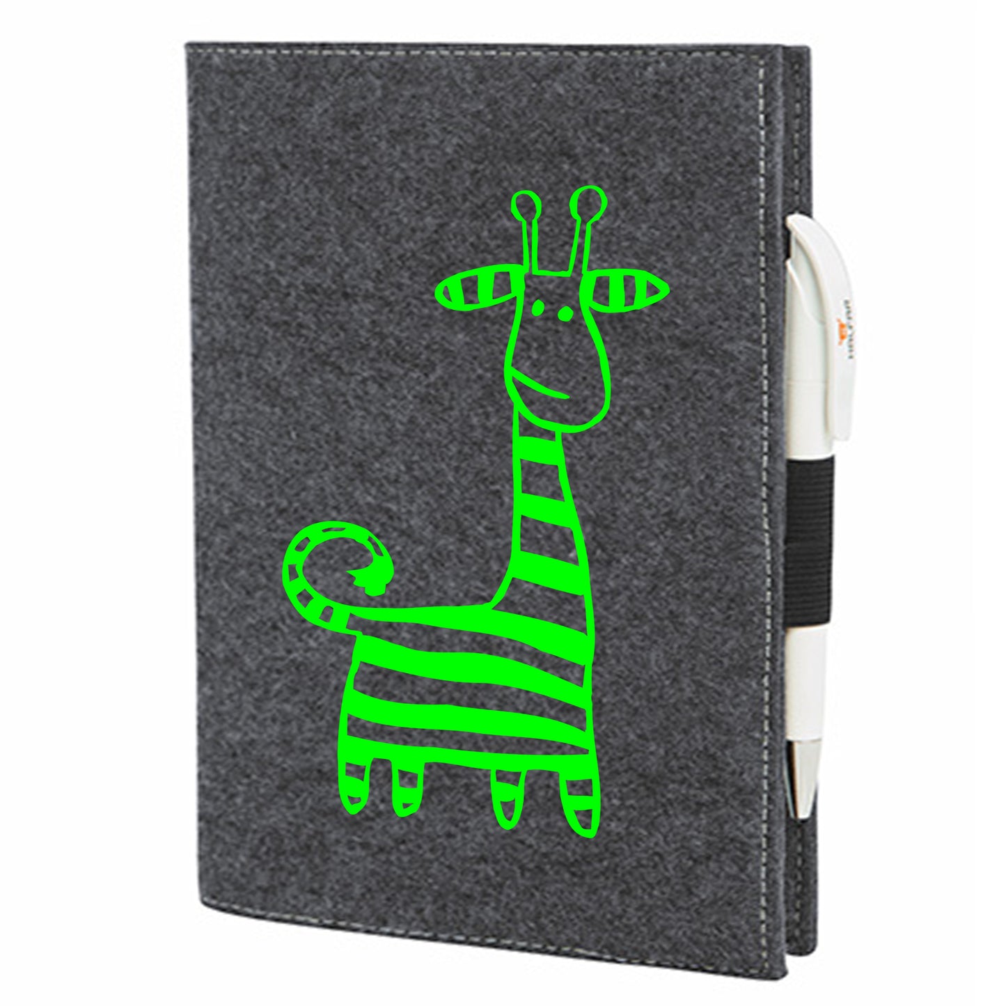 Felt sleeve/envelope for A4 notebook - 'Good Friends ...'