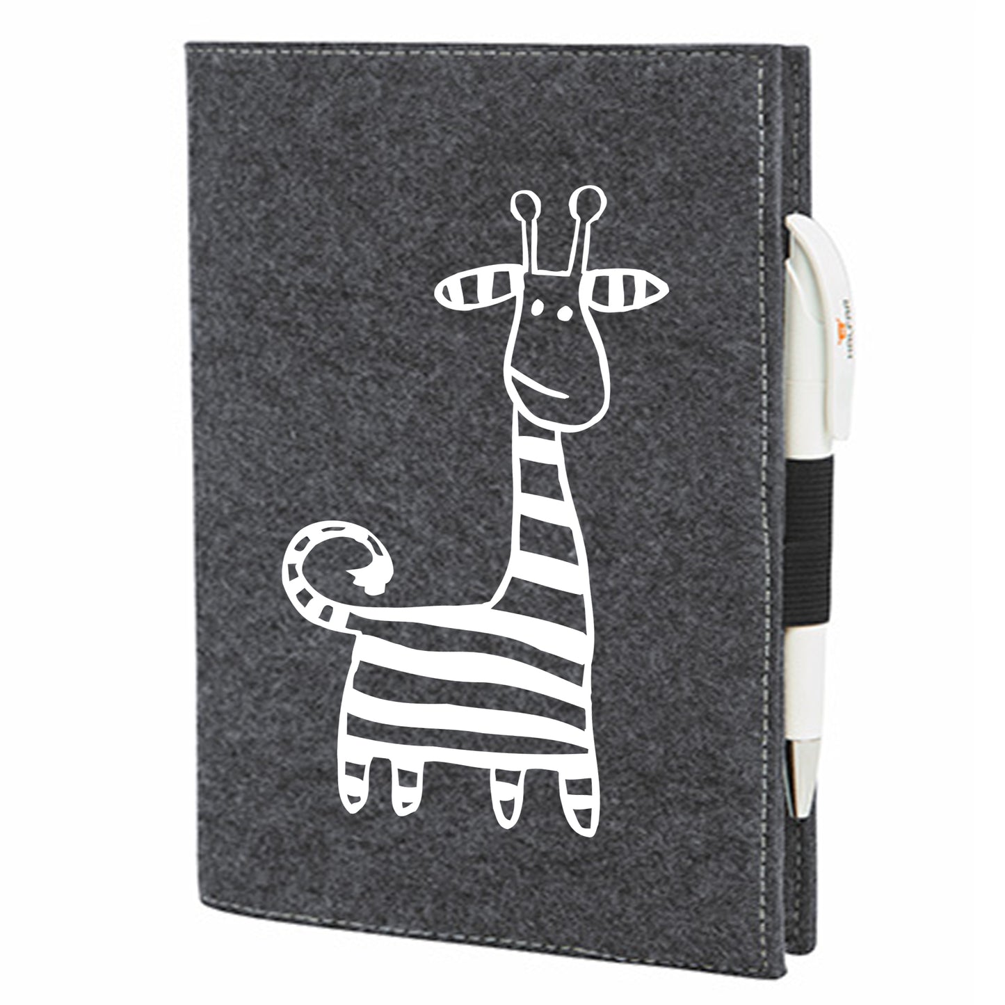 Felt sleeve/envelope for A4 notebook - 'Good Friends ...'