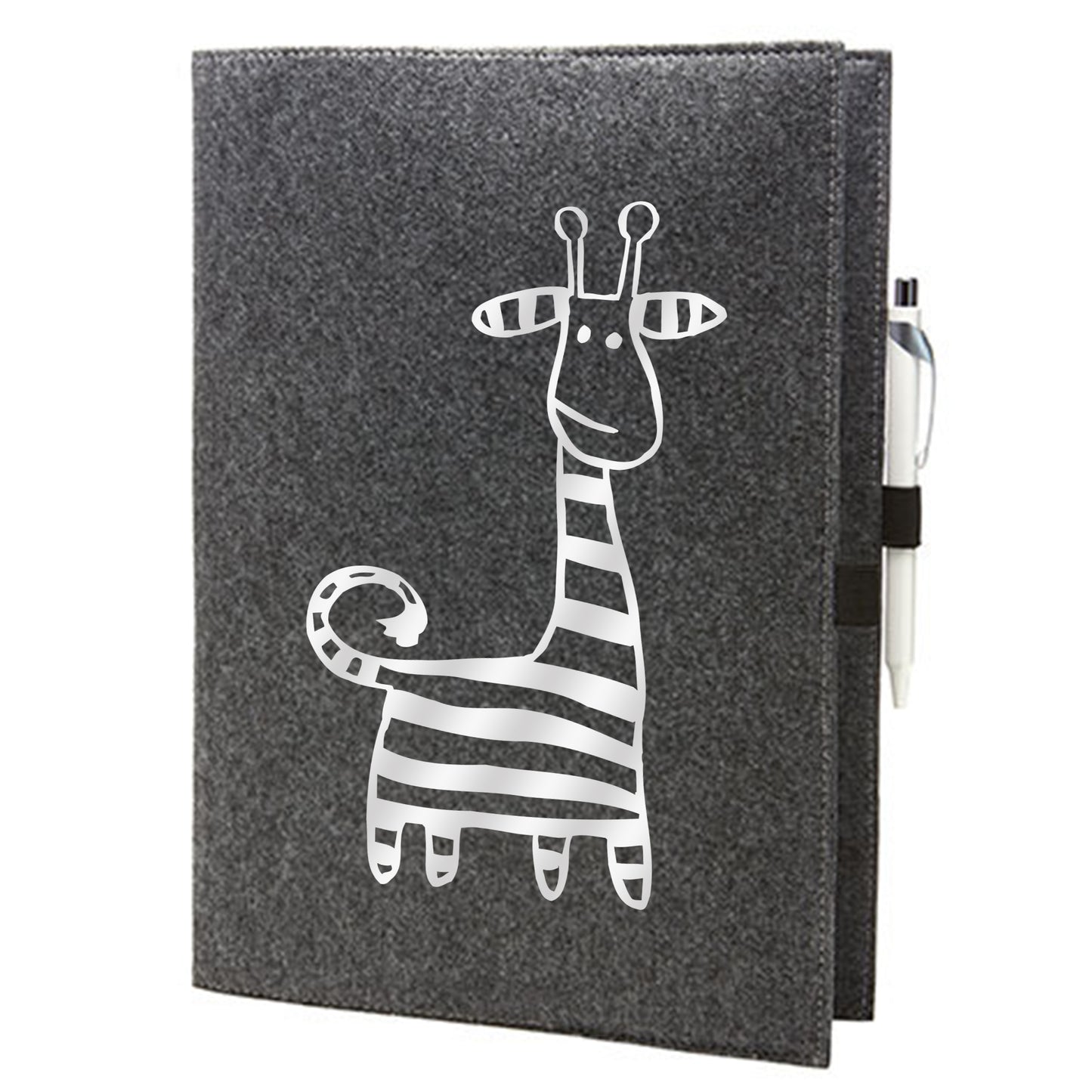 Felt sleeve/envelope for A4 notebook - 'Good Friends ...'