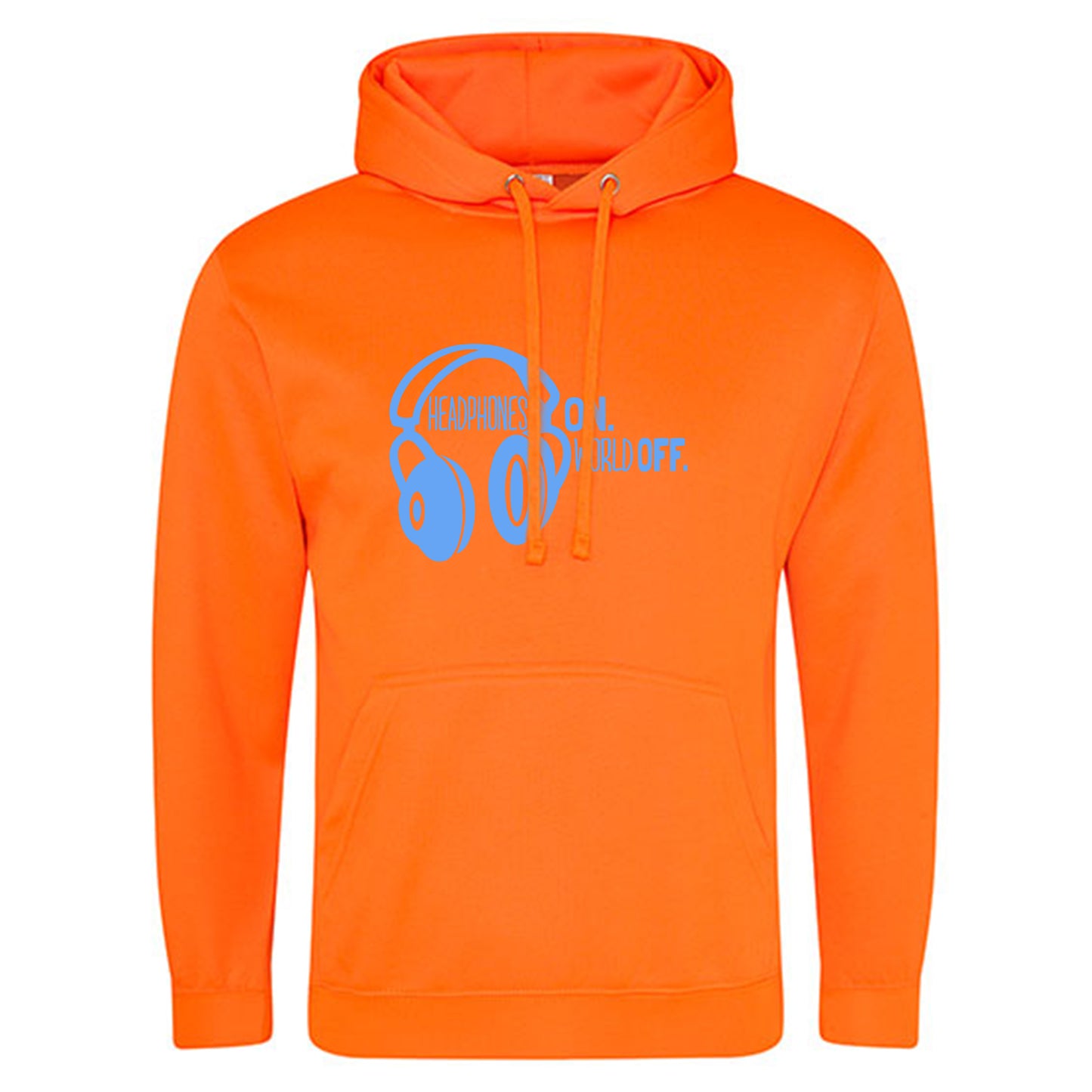 Electric Hoodie / Neon Kapuzenpulli / Motiv: Headphones on World off