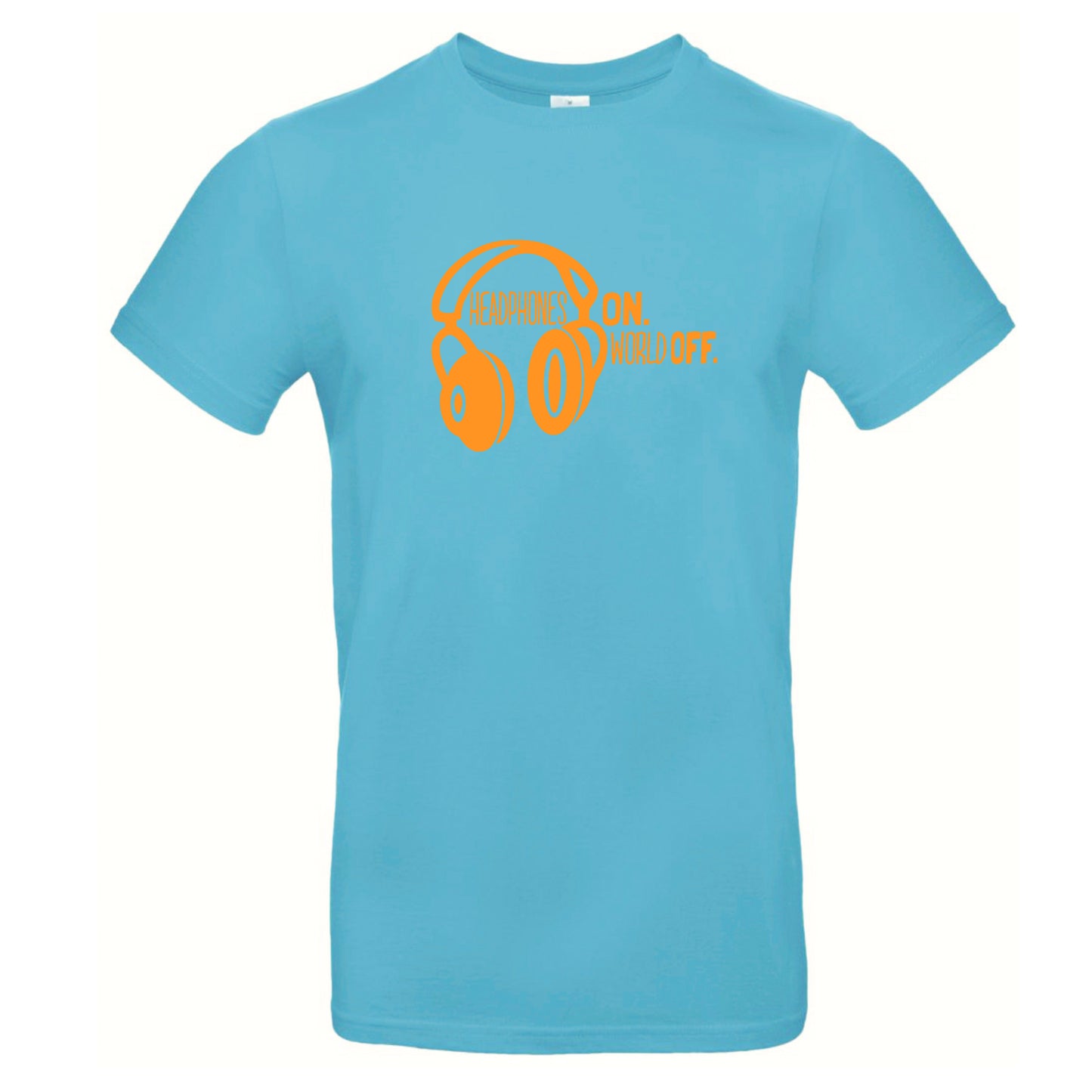FairWear men's t-shirt 'Headphones ON - World OFF' cotton