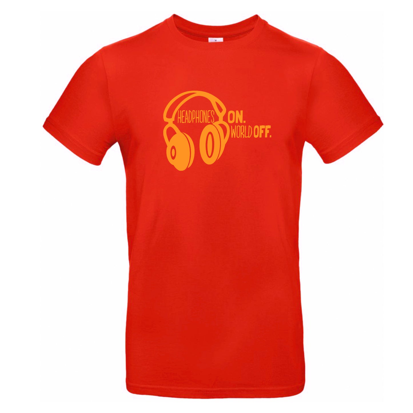 FairWear men's t-shirt 'Headphones ON - World OFF' cotton