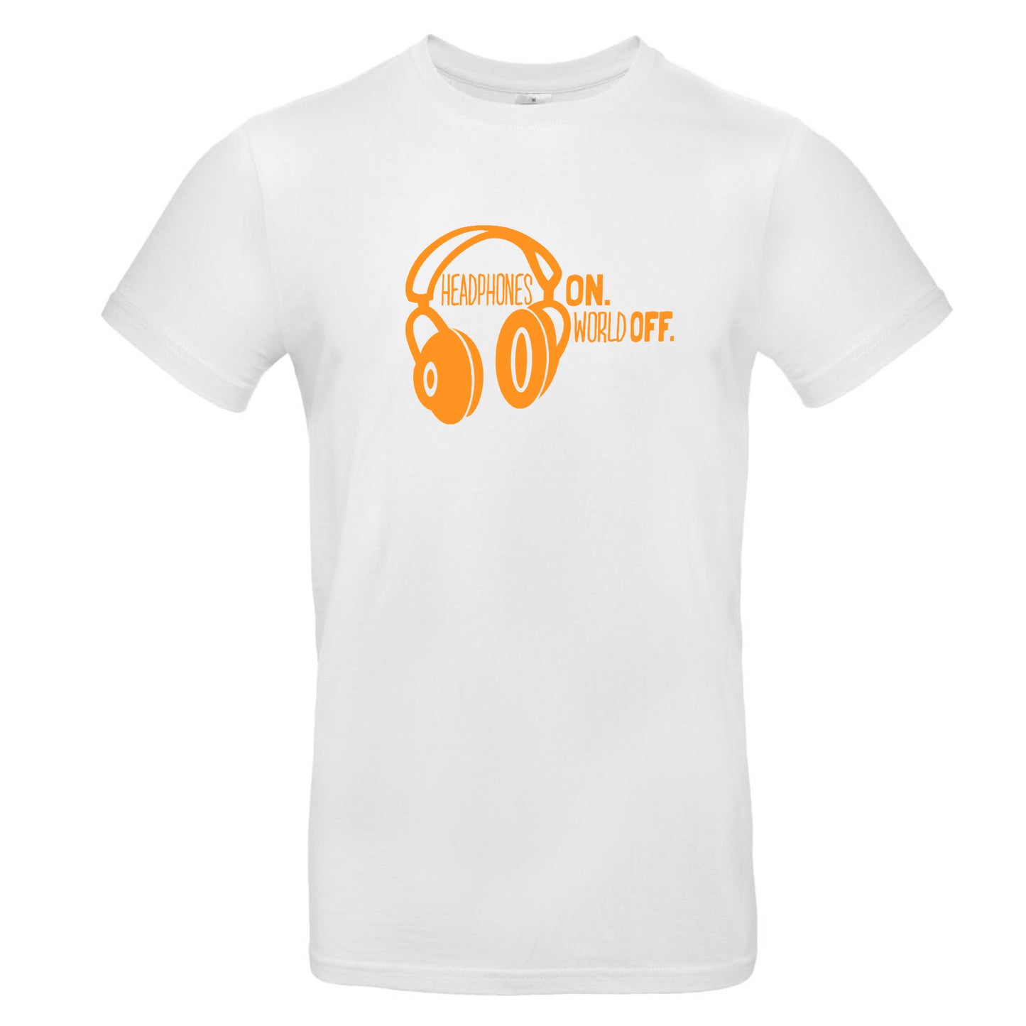 FairWear men's t-shirt 'Headphones ON - World OFF' cotton