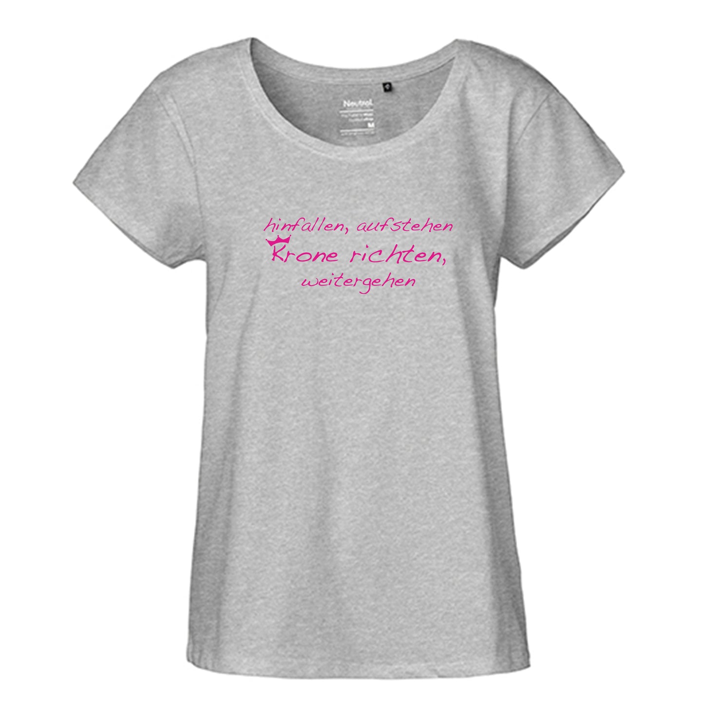 FairTrade Loose Fit Ladies T-Shirt 'Origami Ship' organic cotton