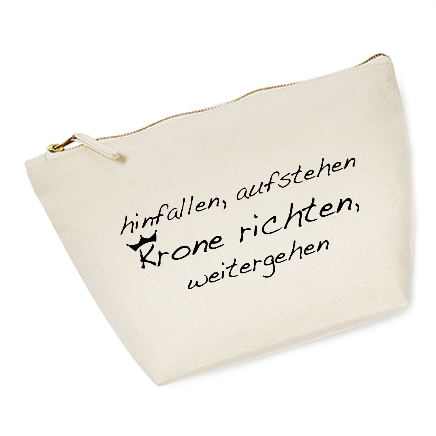 Cosmetic bag (M) 'Fuchs origami' cotton canvas
