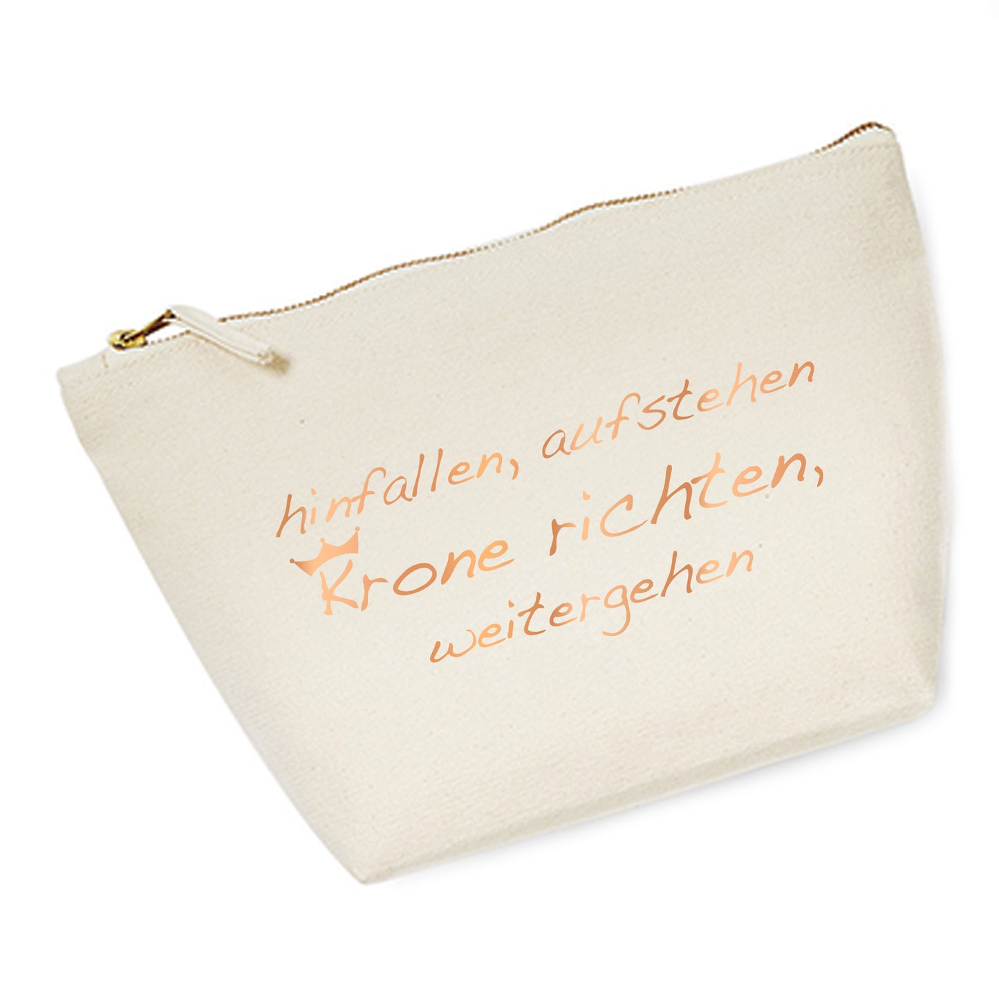 Cosmetic bag (M) 'Fuchs origami' cotton canvas