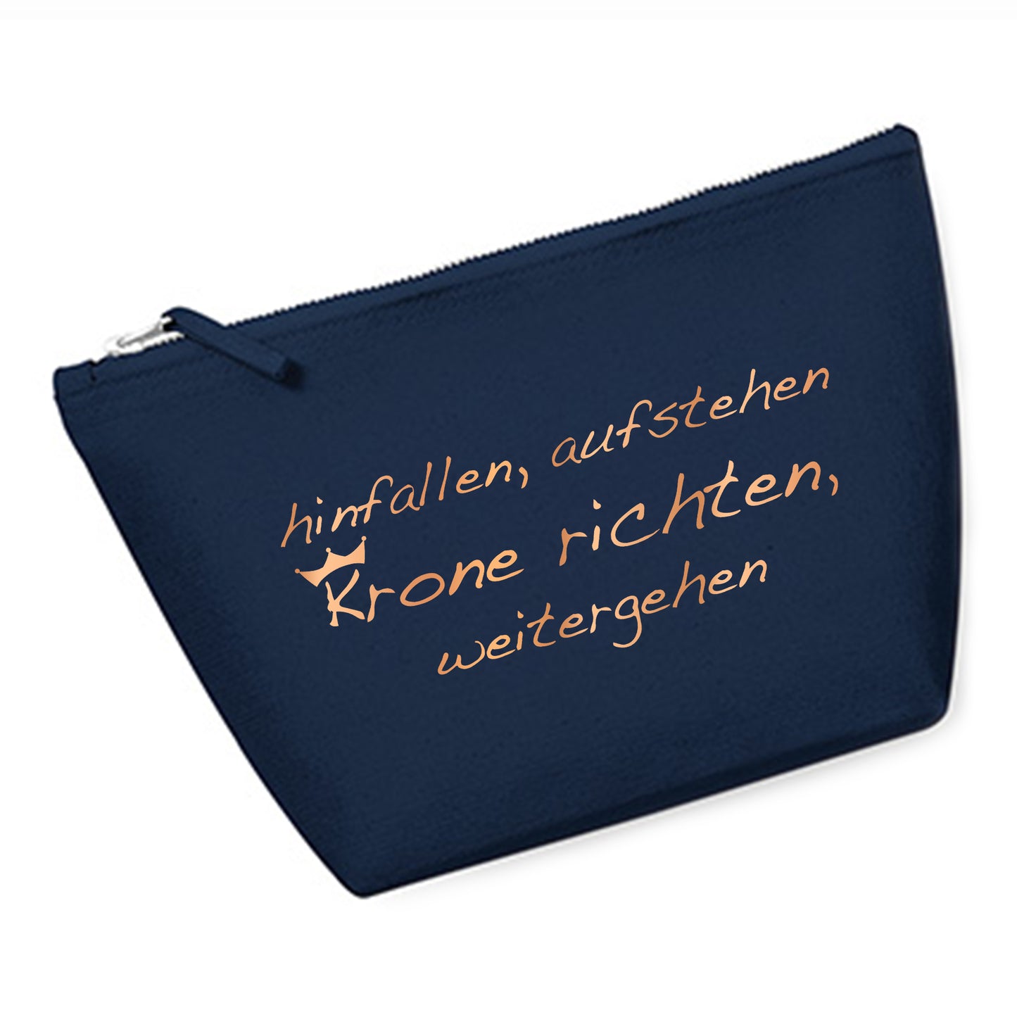 Cosmetic bag (M) 'Fuchs origami' cotton canvas