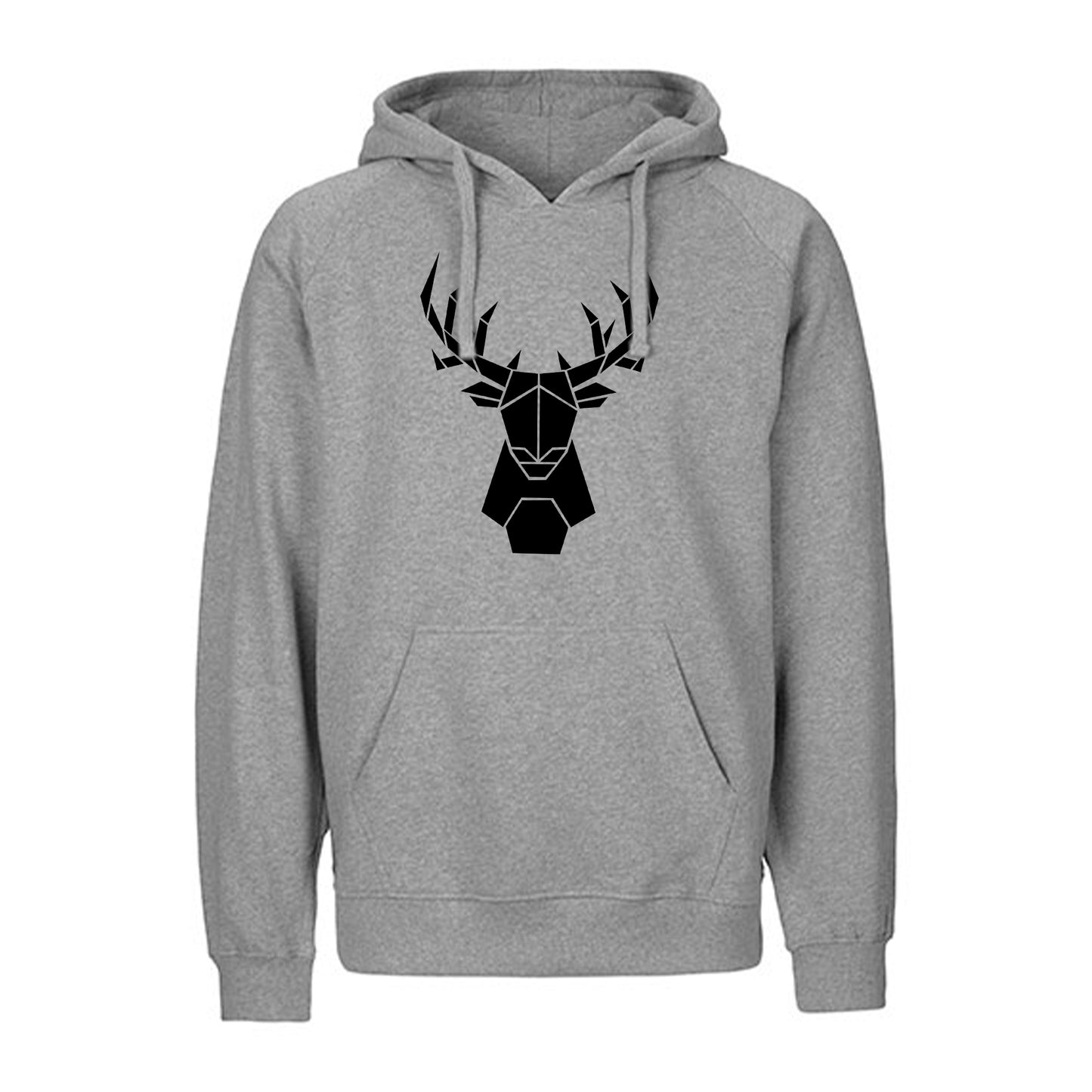 FairTrade hoodie/hoodie 'Hirsch origami' 100% organic cotton